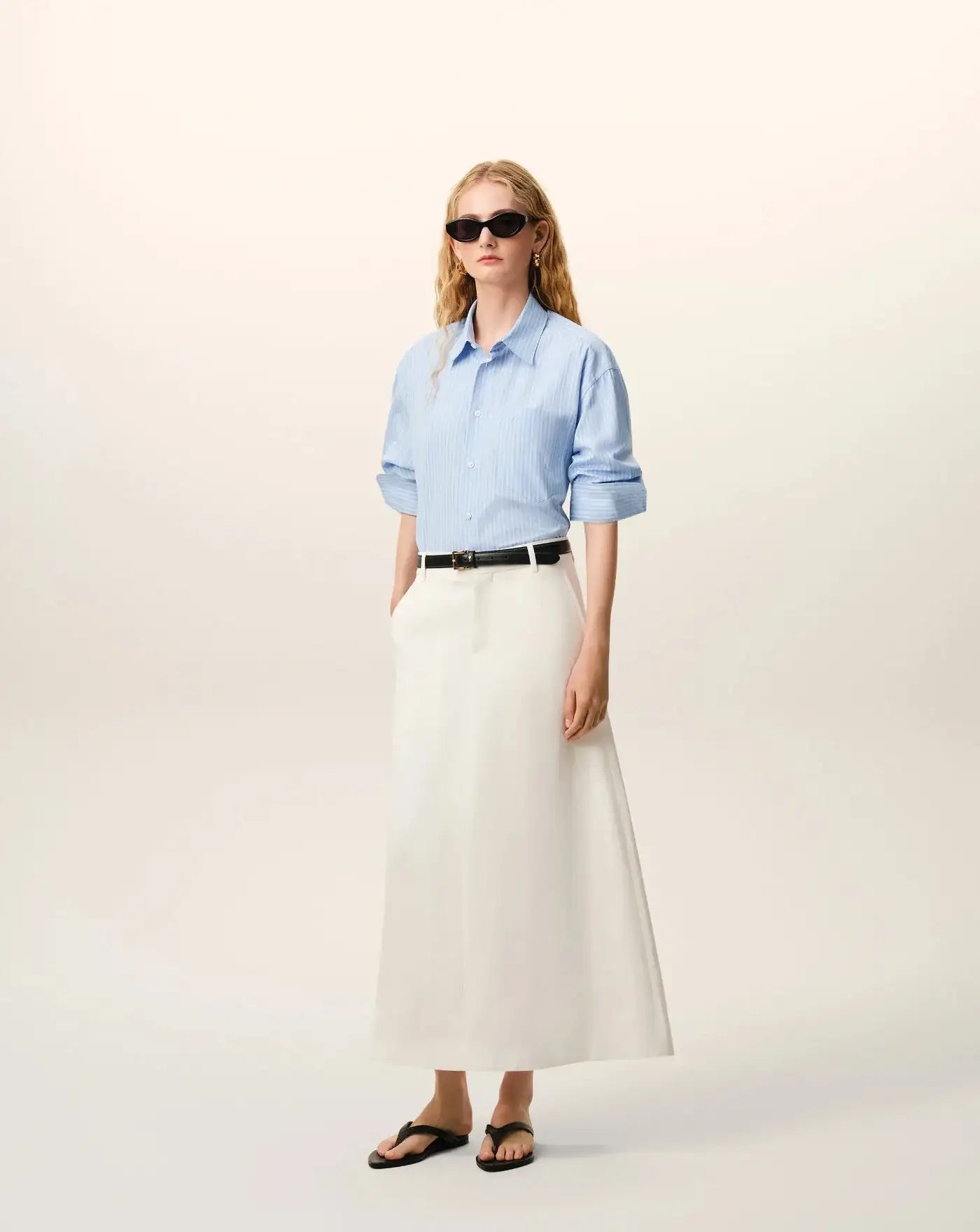 Camisa Ami Paris Boxy Long Sleeves Hirt Button Down Collar USH766CO0219 4844 AMI PARIS