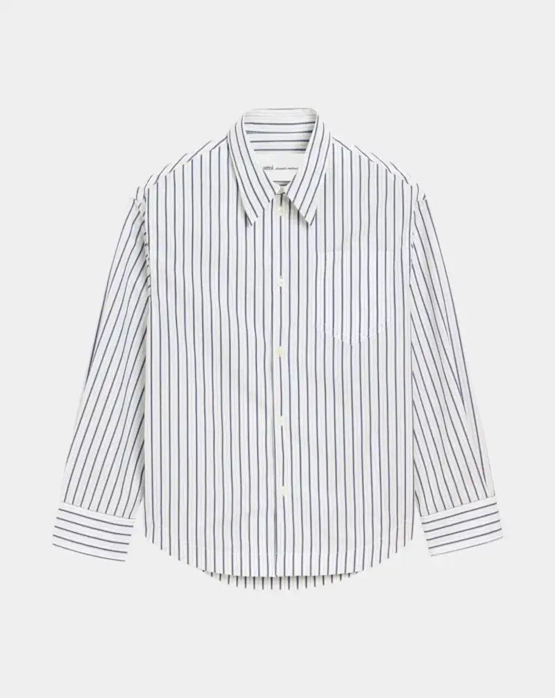 Camisa Ami Paris Stripes USH808CO0220 A074 AMI PARIS
