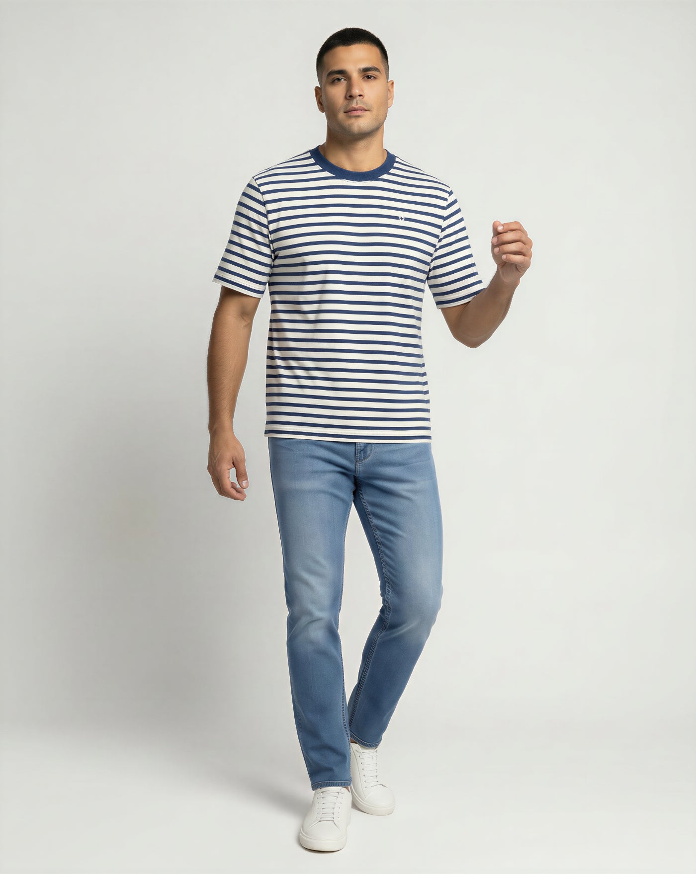 Camiseta Ami Paris Mariniere UTS374JE0210 A044 AMI PARIS