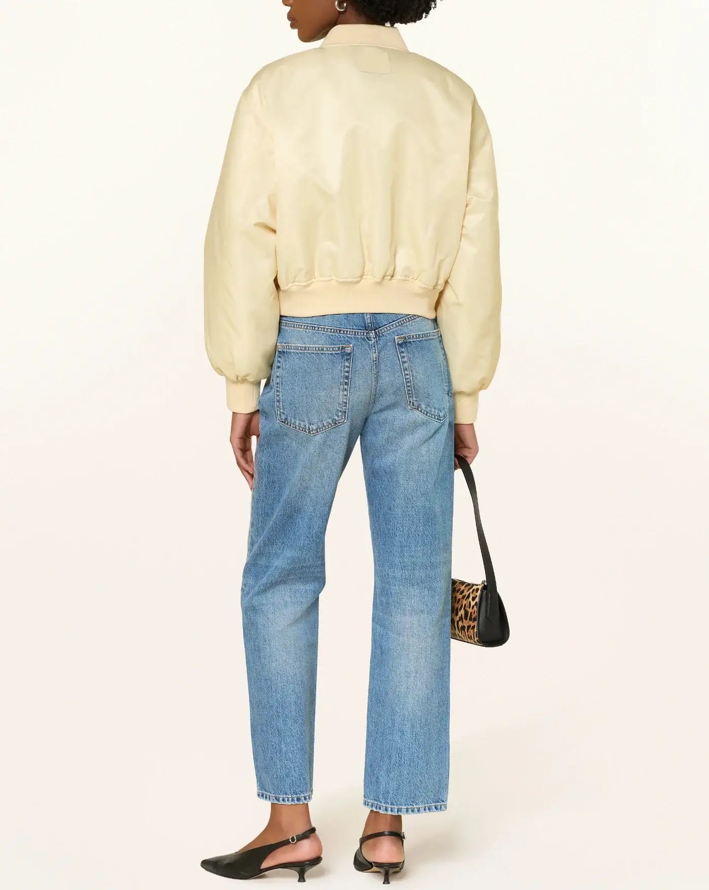 Chaqueta Anine Bing Cropped Leon Bomber A0112156CRM02 BUTTER YELLOW ANINE BING