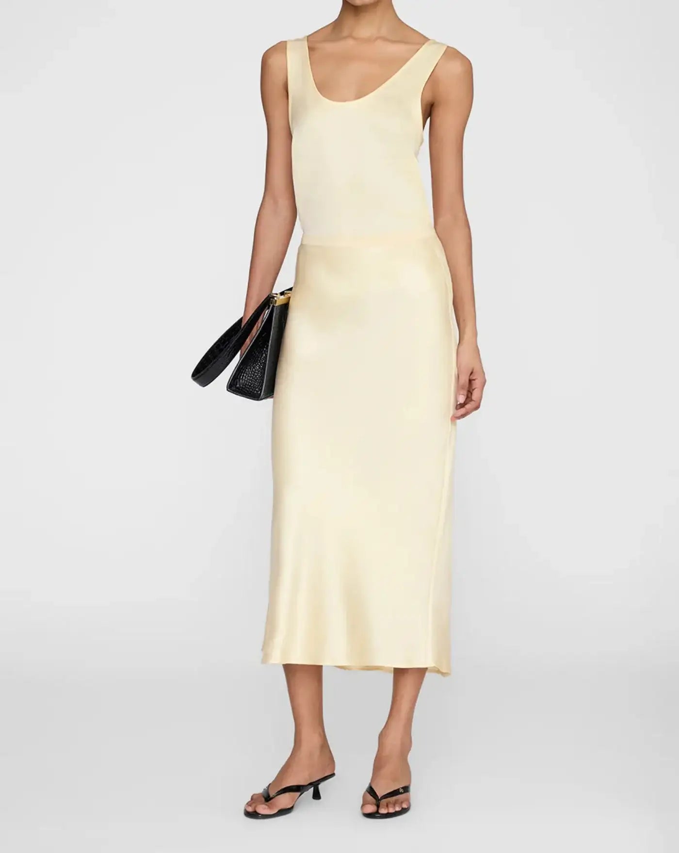Falda Anine Bing Bar Silk Skirt A044001CRM02 BUTTER YELLOW ANINE BING