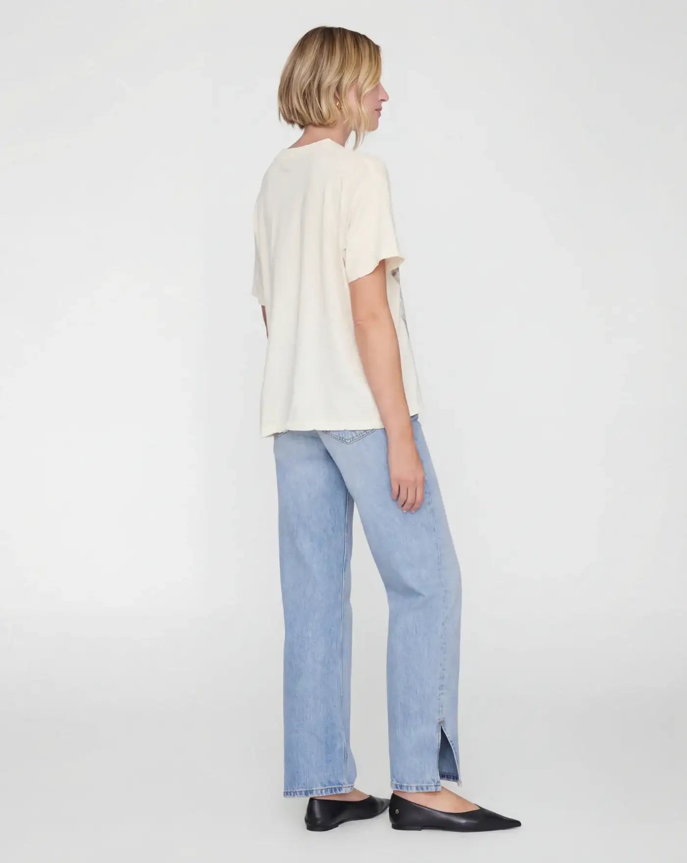 Camiseta Anine Bing Cade Tee Windflowers A0812078 OFW1OFF WHITE ANINE BING