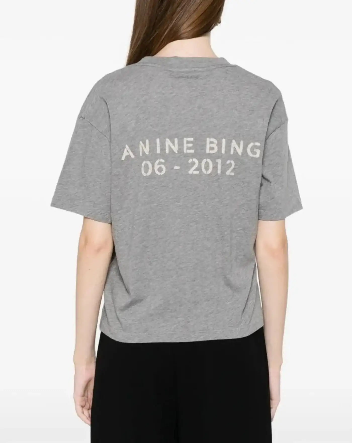 Camiseta Anine Bing Wagner Tee Soft Stencil A0812383 GRM1DARK GREY MELANGE ANINE BING