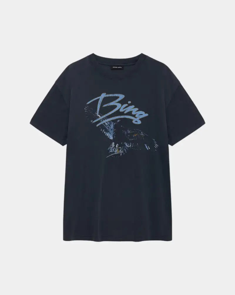Camiseta Anine Bing Kent Tee A0812386 WBL1WASHED BLACK ANINE BING