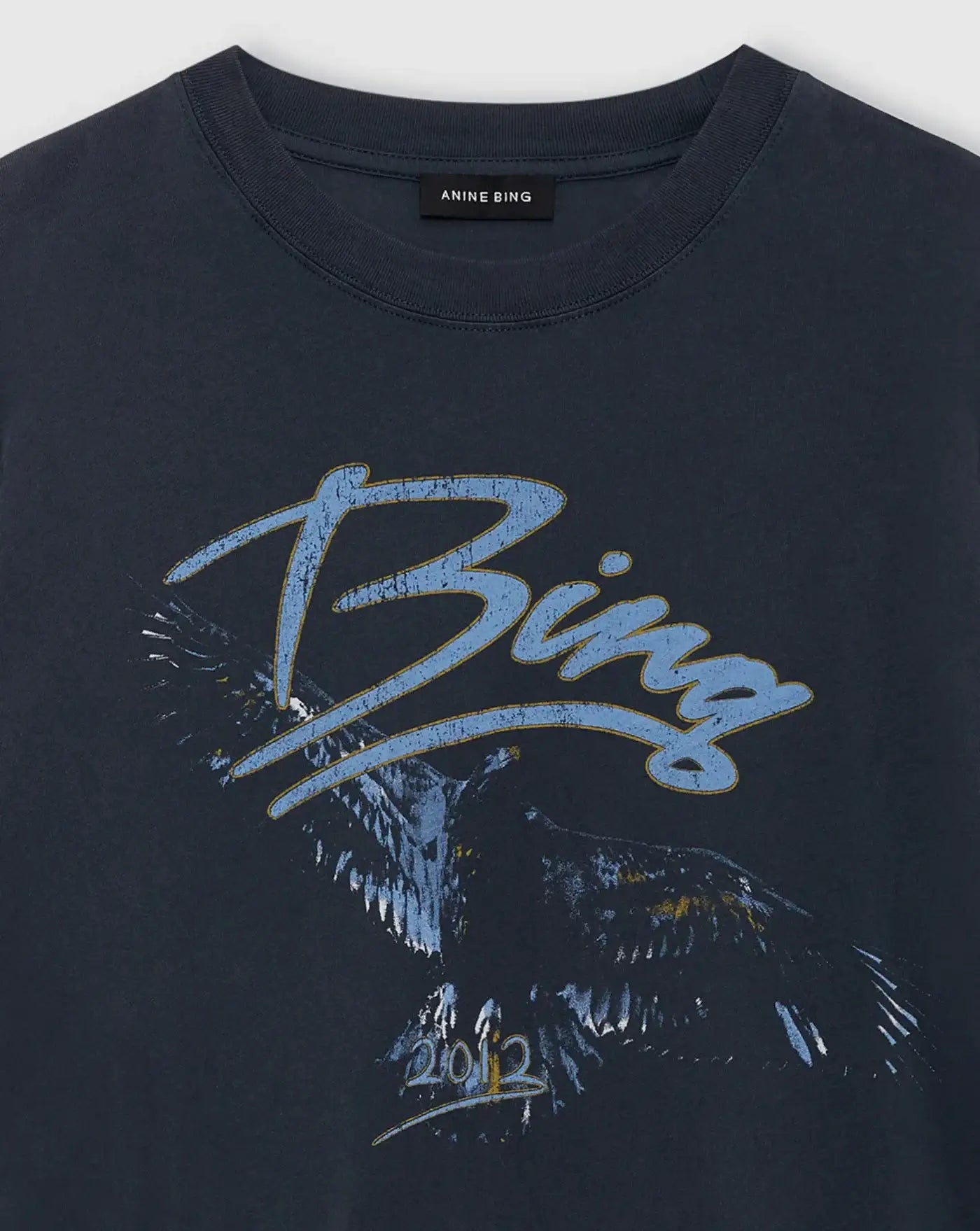 Camiseta Anine Bing Kent Tee A0812386 WBL1WASHED BLACK ANINE BING