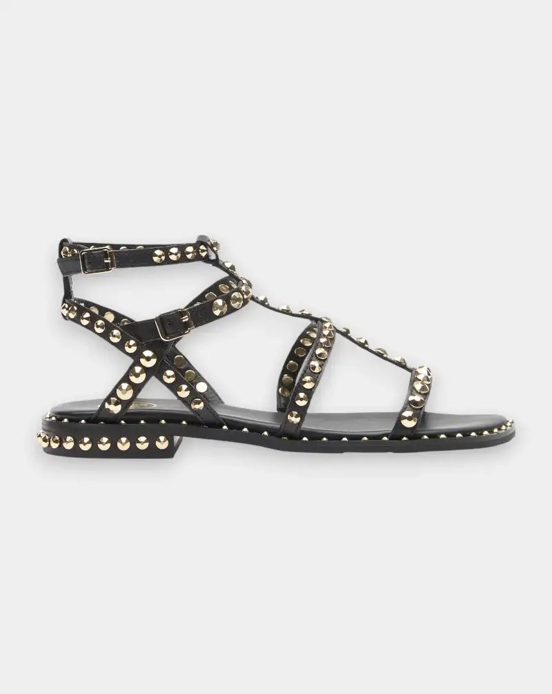 Sandalias Ash Precious SS26-M130289-009 BLACK/ARIEL GOLD ASH
