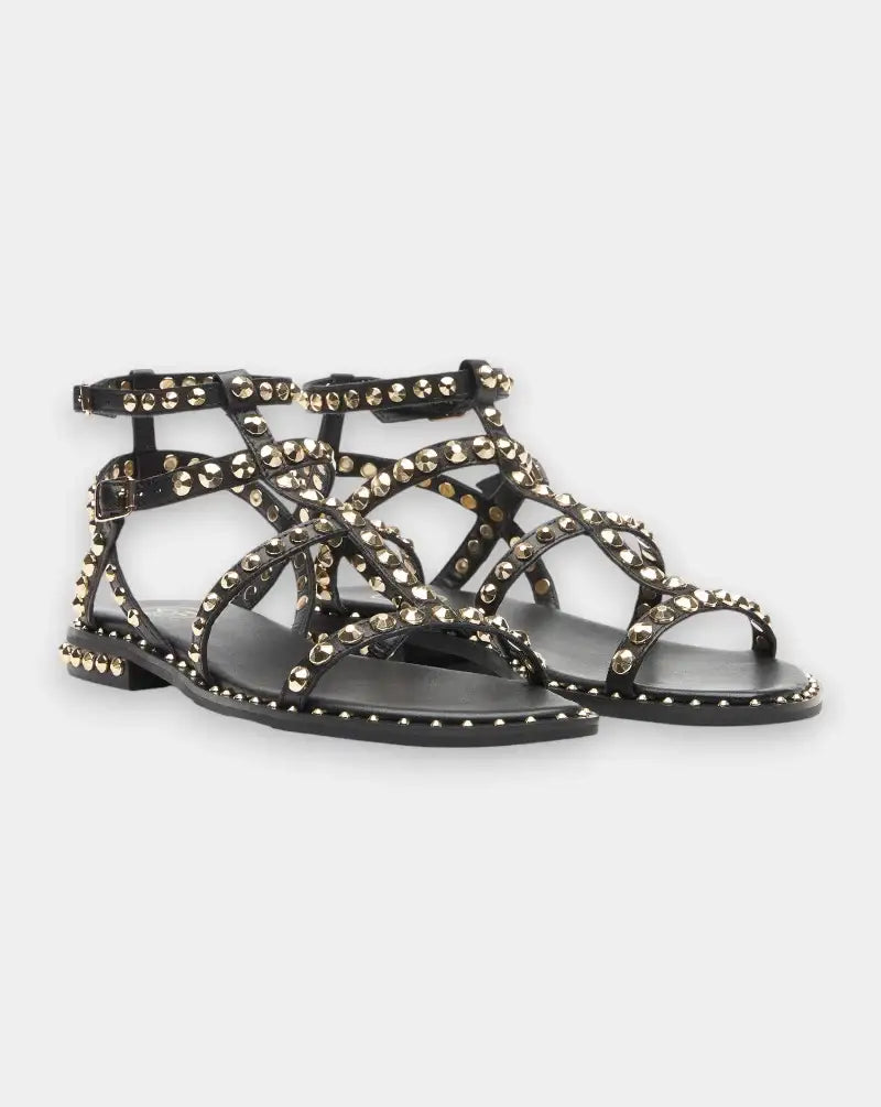 Sandalias Ash Precious SS26-M130289-009 BLACK/ARIEL GOLD ASH