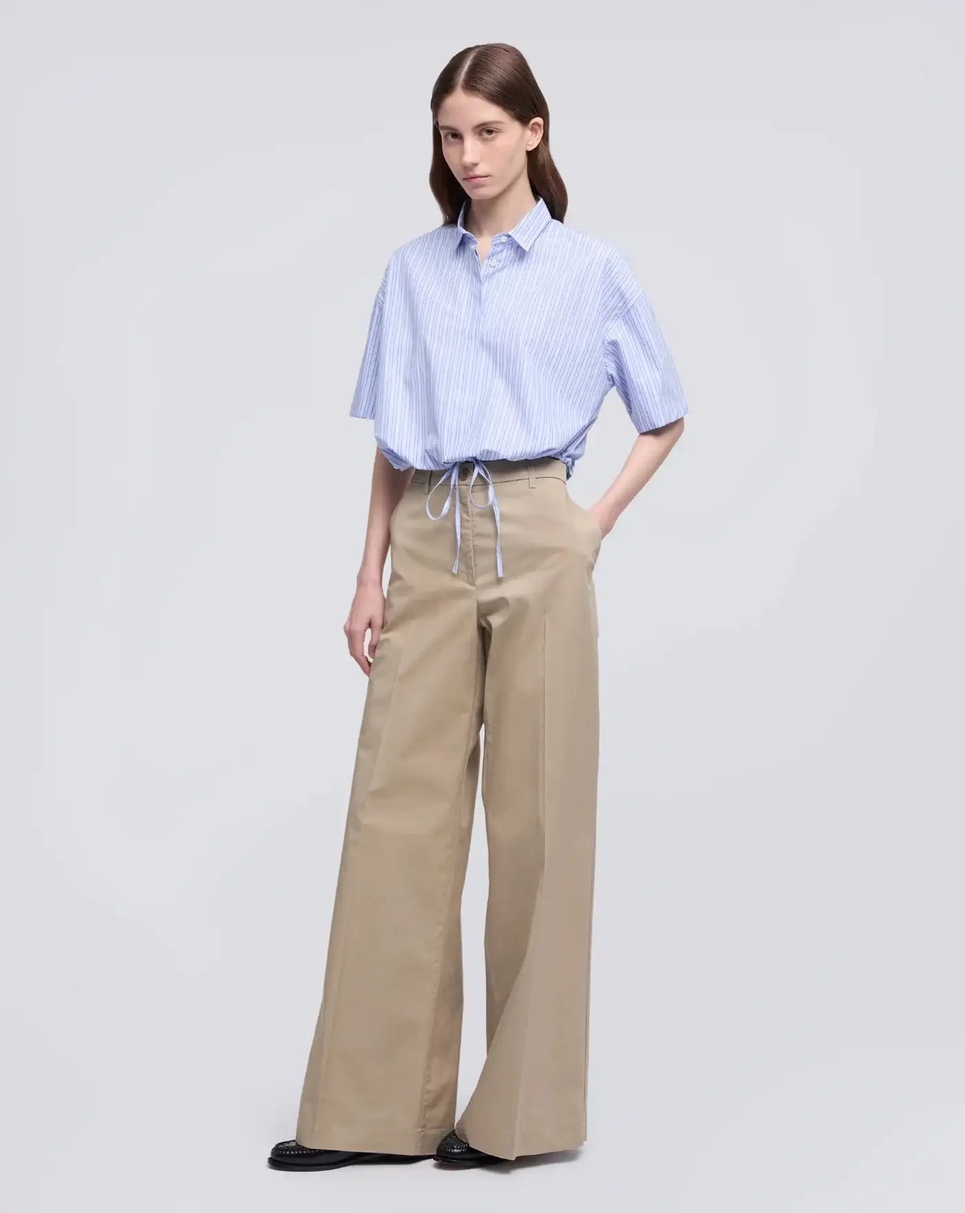 Pantalones Aspesi de Sarga de Algodon Elastico 26PG0190D023 10047 ASPESI