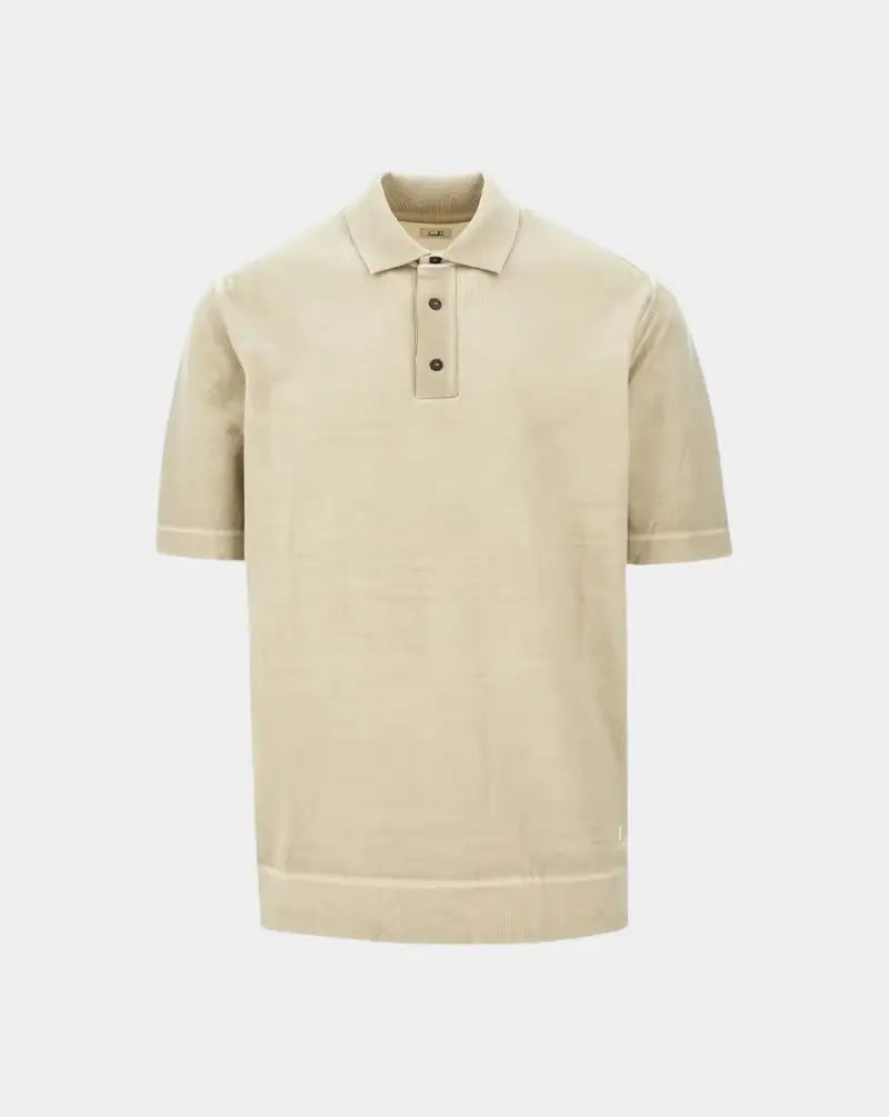 Polo C.P. Company Cotton Crepe Double Dyed 20CMKN204A110646S 313 CEMENT C.P. COMPANY