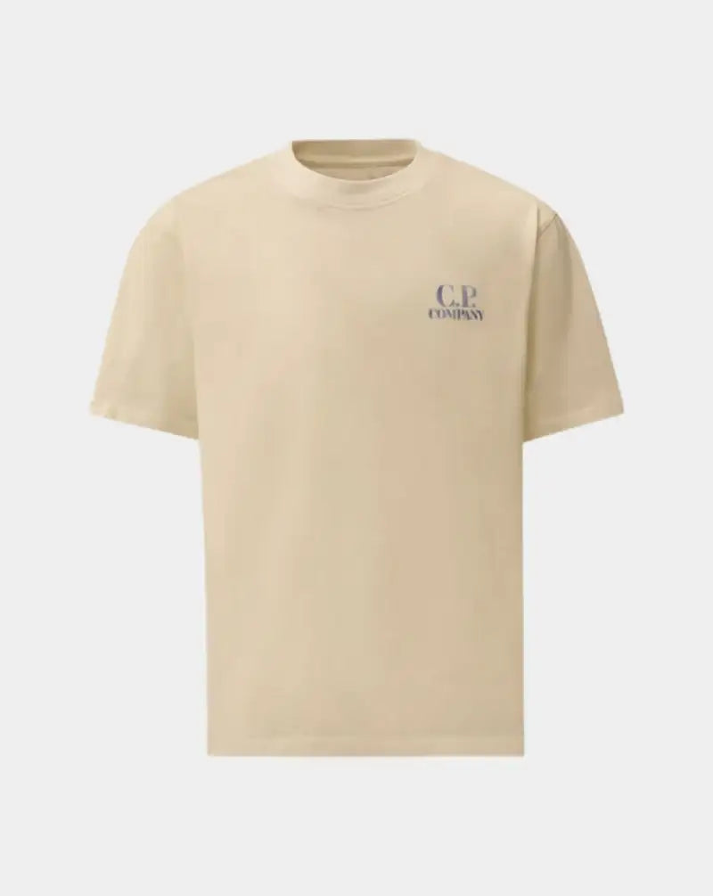 Camiseta C.P. Company 30/1 Jersey Comfort Logo 20CMTS143A110579W 103 GAUZE WHITE C.P. COMPANY
