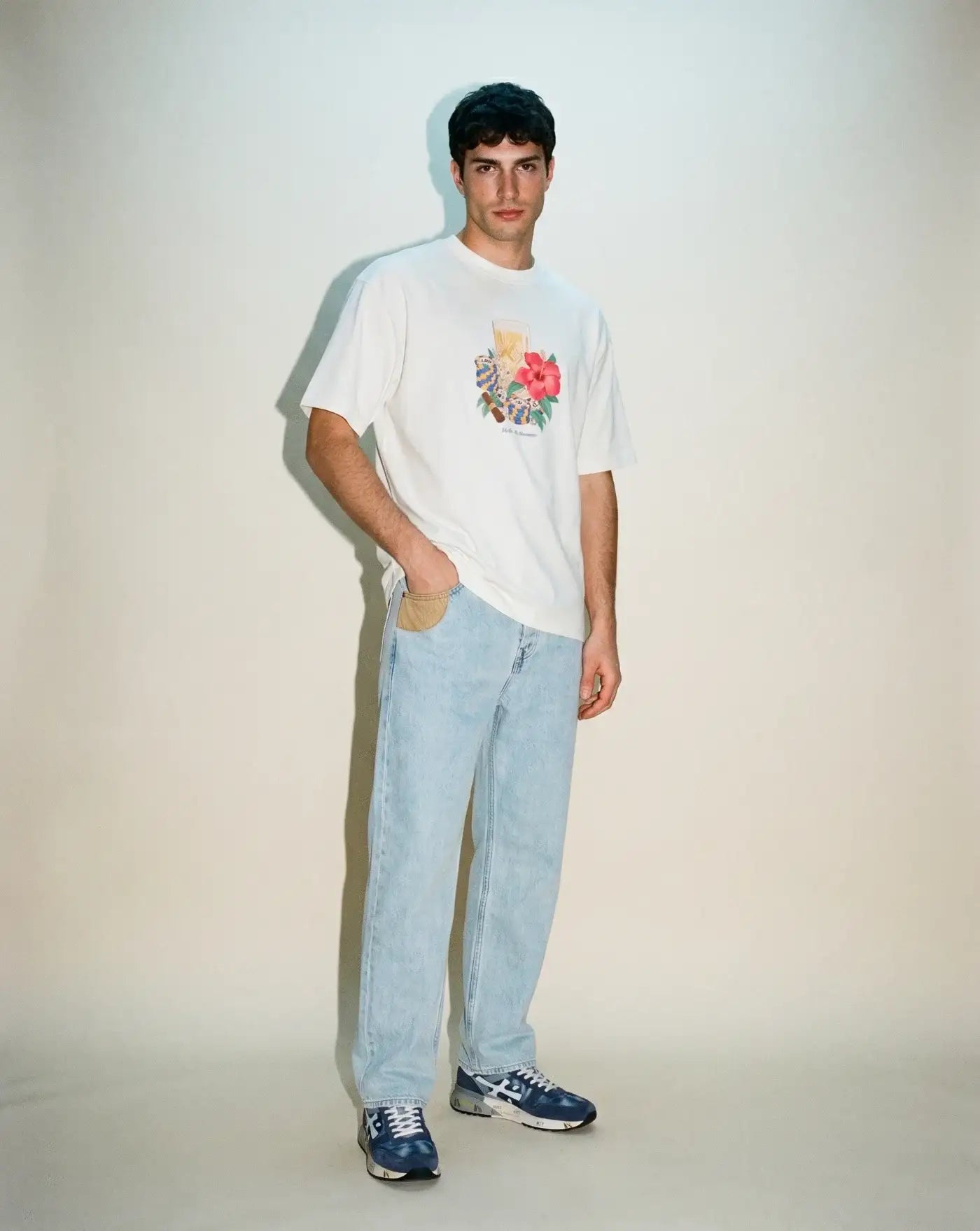 Camiseta Drole de Monsieur Hibiscus Club K-TS300 CO002OW DROLE DE MONSIEUR
