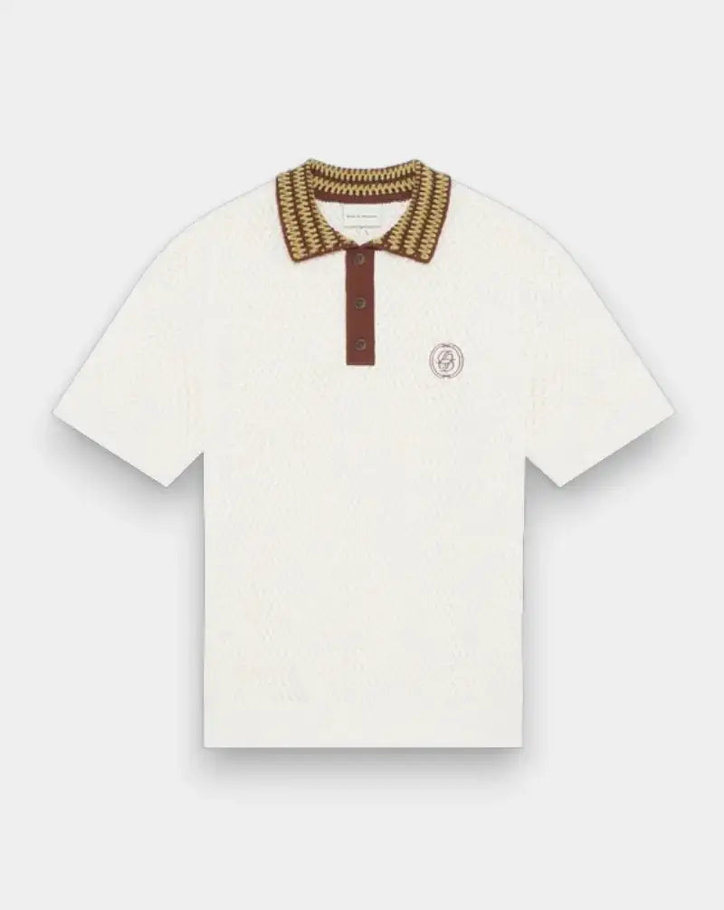 Polo Drole de Monsieur Maille Ajouré D Miroir PO206CO292 OW DROLE DE MONSIEUR