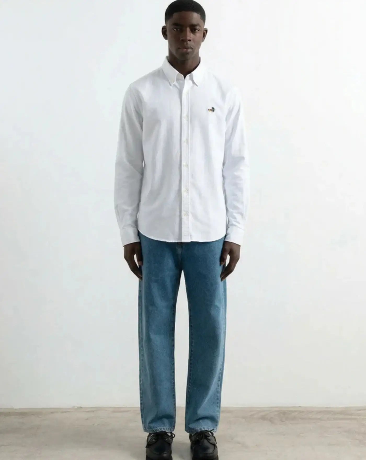 Camisa Edmmond Duck Shirt Oxford 1261001000 PLAIN WHITE EDMMOND