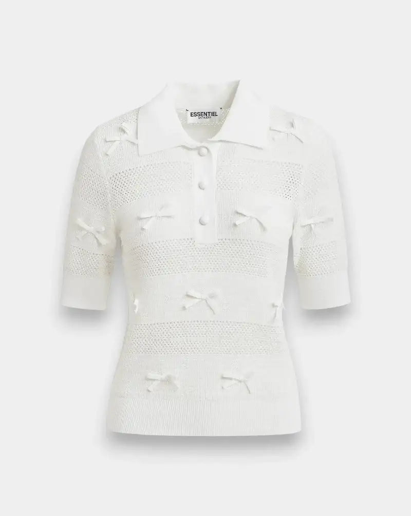 Blusa Essentiel Antwerp Jarts Knit Polo JARTS OW01OFF WHITE ESSENTIEL ANTWERP