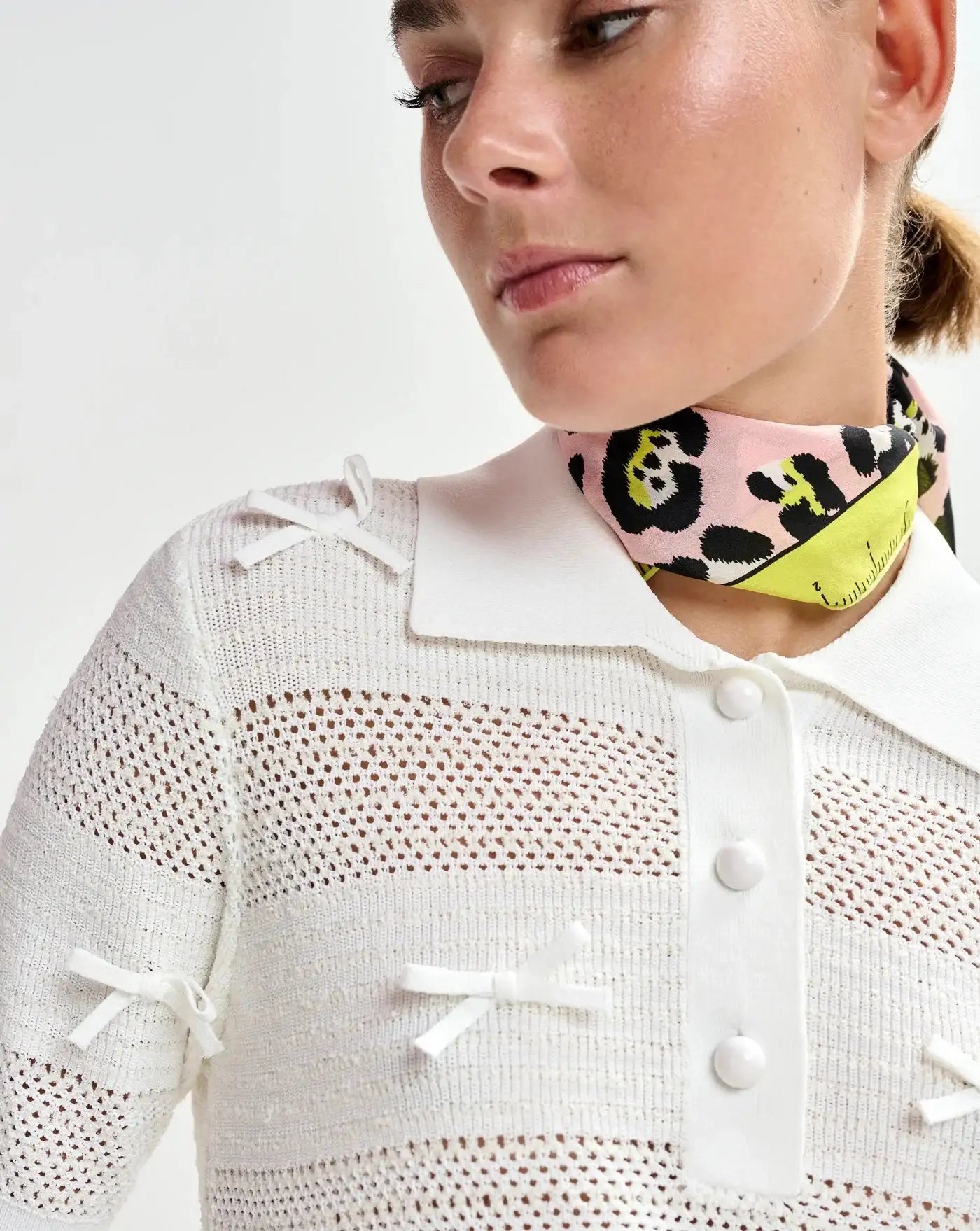 Blusa Essentiel Antwerp Jarts Knit Polo JARTS OW01OFF WHITE ESSENTIEL ANTWERP