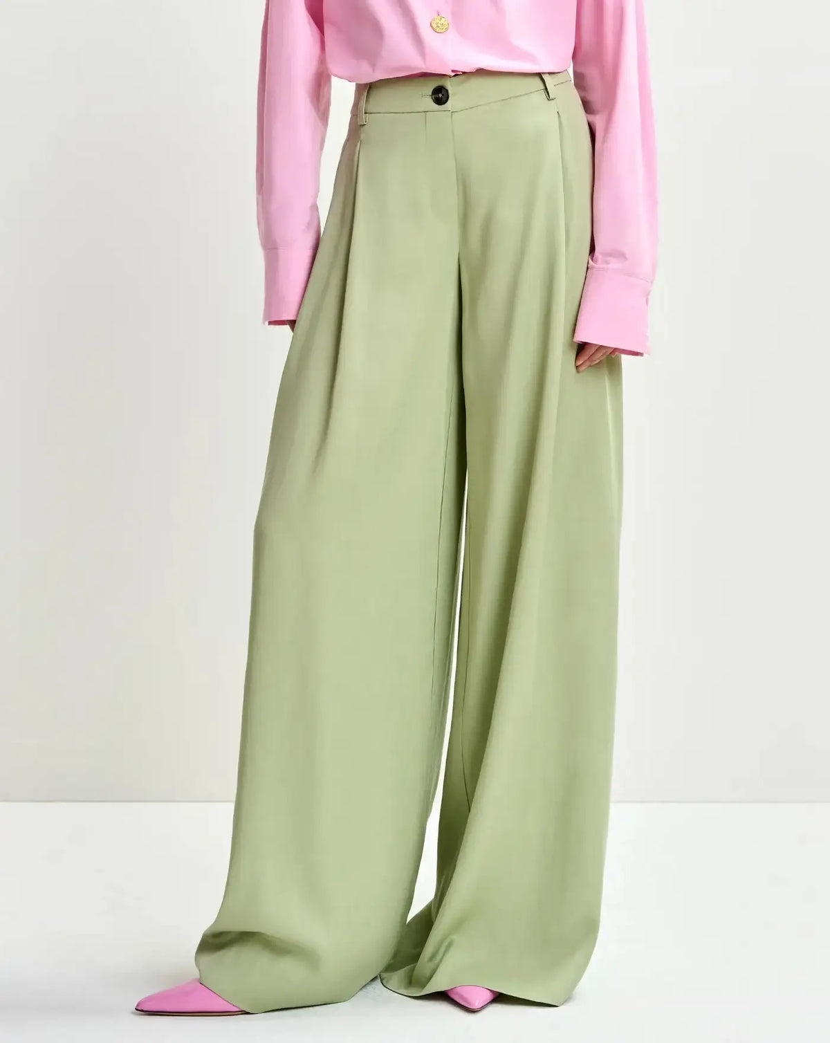 Pantalon Essentiel Antwerp Justicia Wide Leg Pants JUSTICIA BS22BASIL SMASH ESSENTIEL ANTWERP