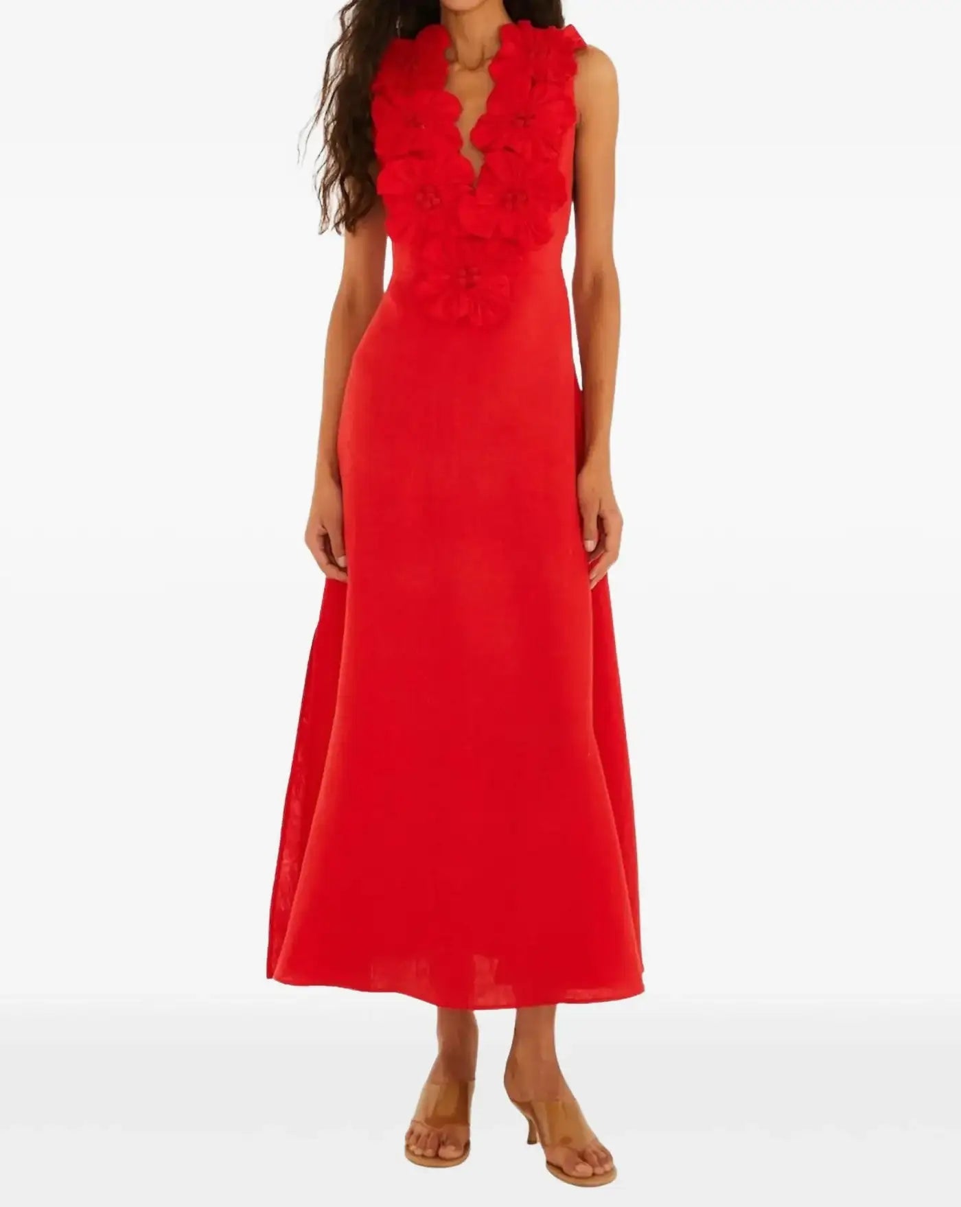 Vestido Farm Rio Rred Sleveless Midi Dress 347760 L0028 FARM RIO