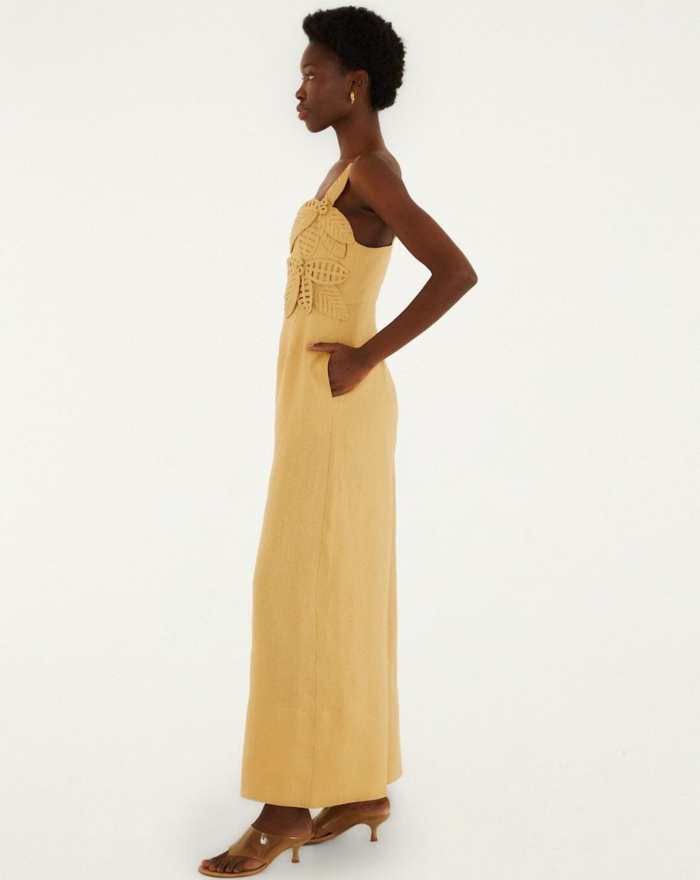 Vestido Farm Rio Sand Flowered Jumpsuit 349647 L0029 SAND FARM RIO