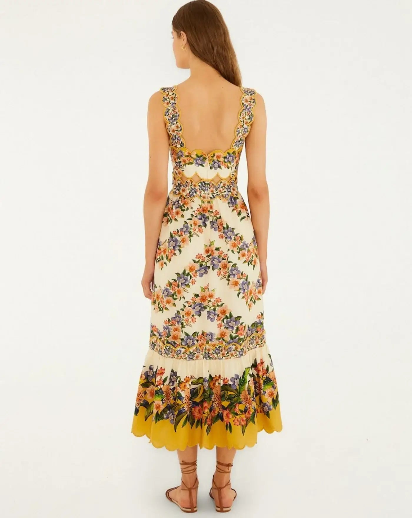 Vestido Farm Rio Hilo Stripes Sand Mini Dress 353553 26056 FARM RIO