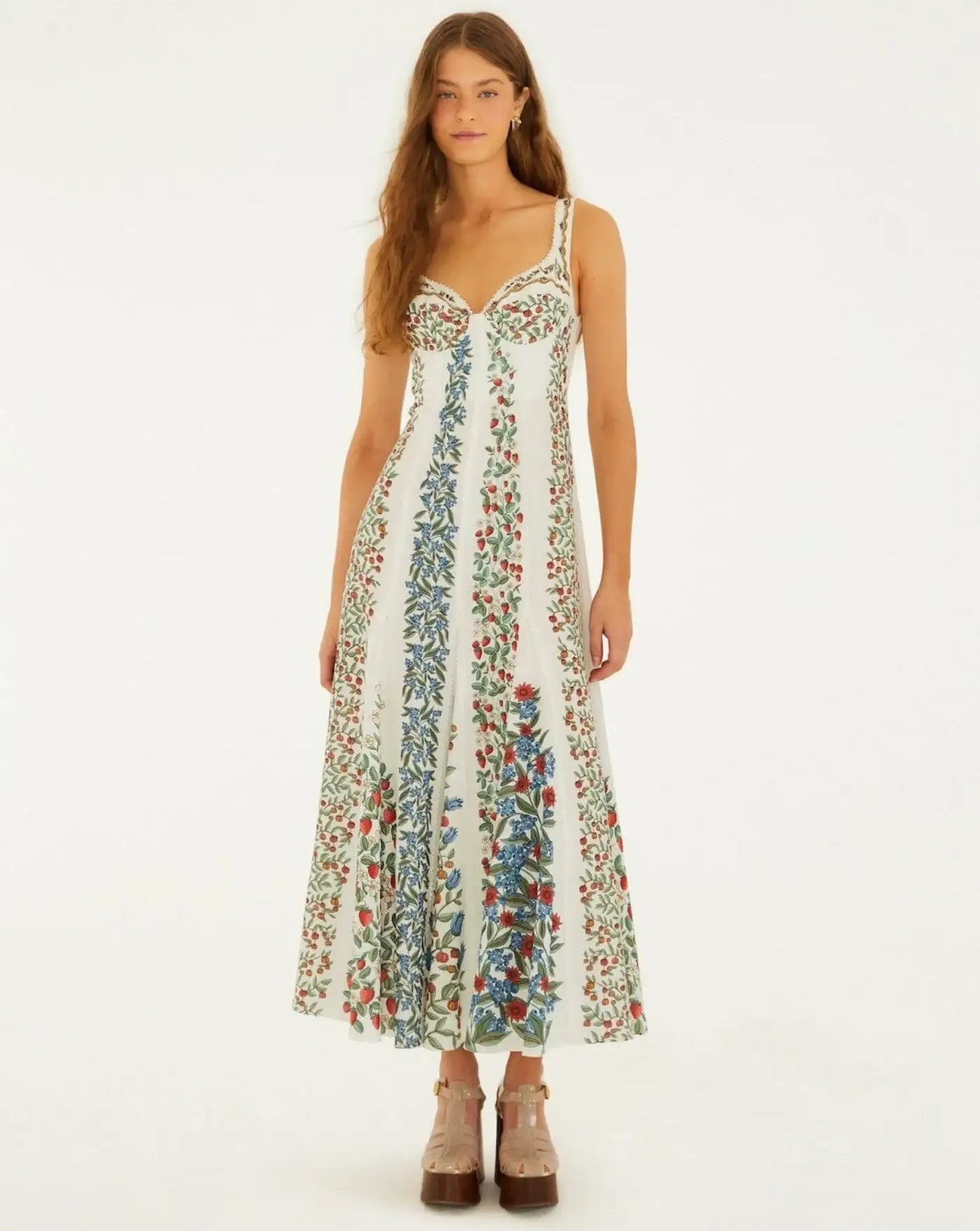 Vestido Farm Rio Fruit Beauty Off-White Maxi Dress 353561 26048 FARM RIO