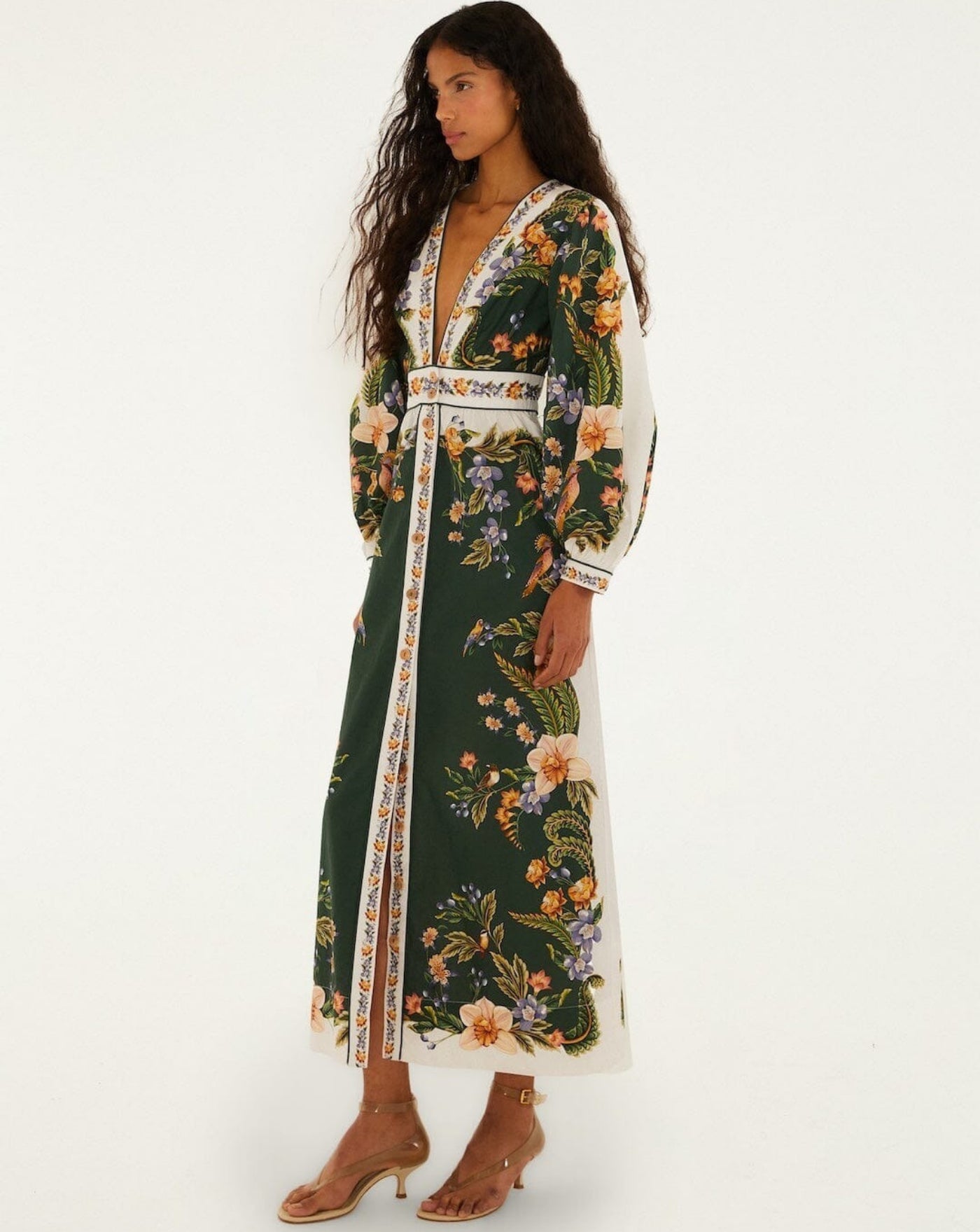 Vestido Farm Rio Nature Green Maxi Dress 353568 26067 FARM RIO