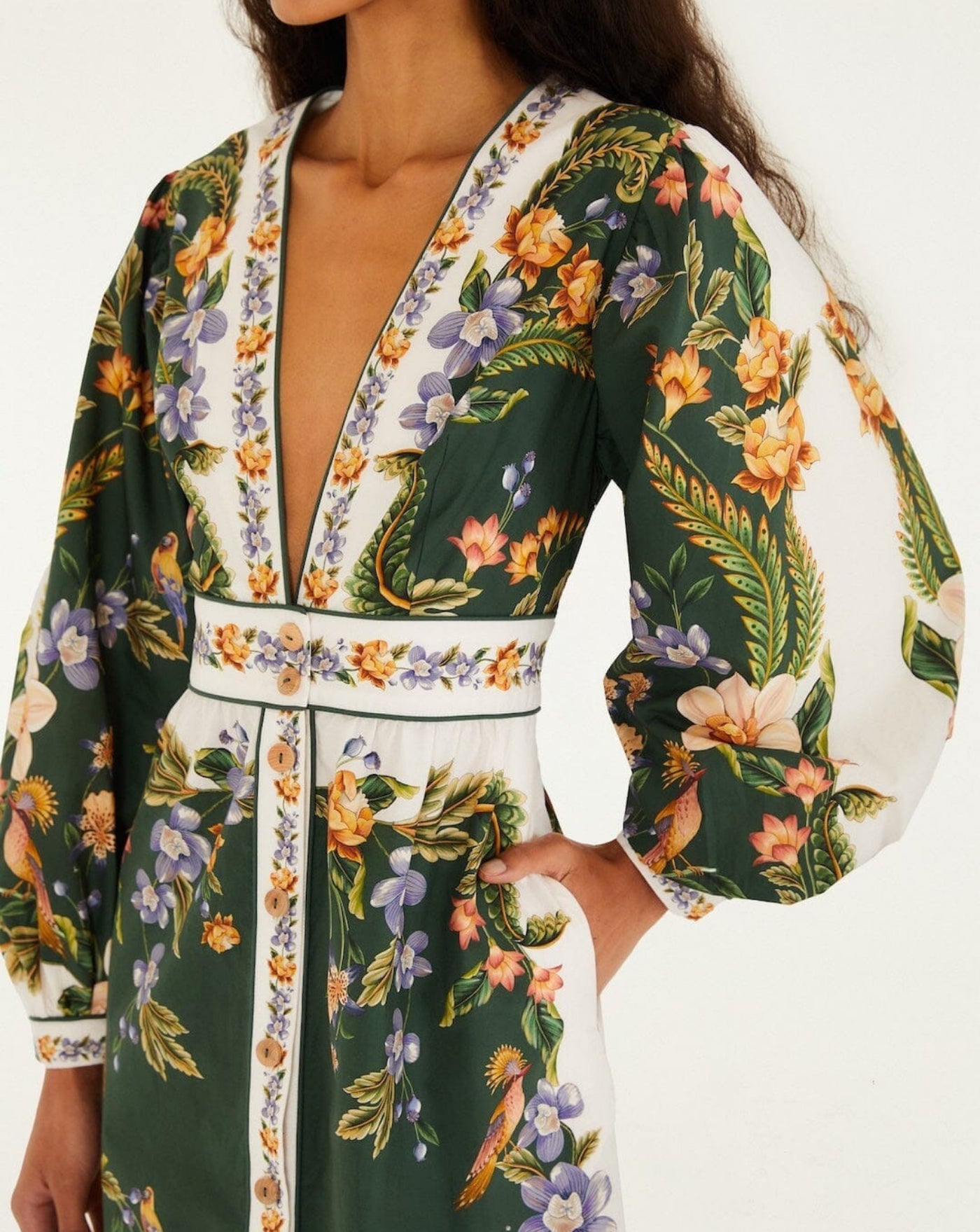 Vestido Farm Rio Nature Green Maxi Dress 353568 26067 FARM RIO