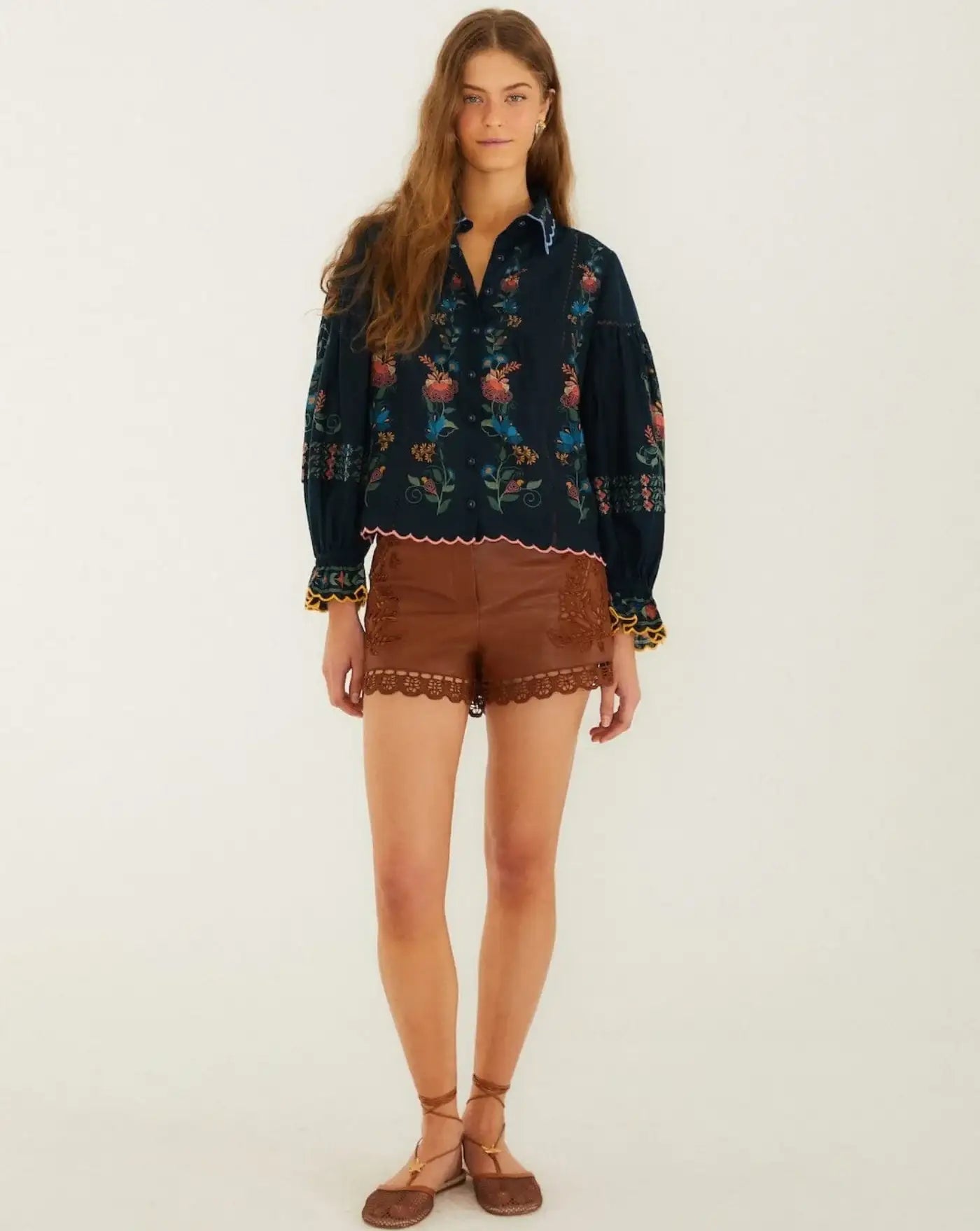Blusa Farm Rio Stitched Garden 358020 26091 STITCHED GARDEN FARM RIO