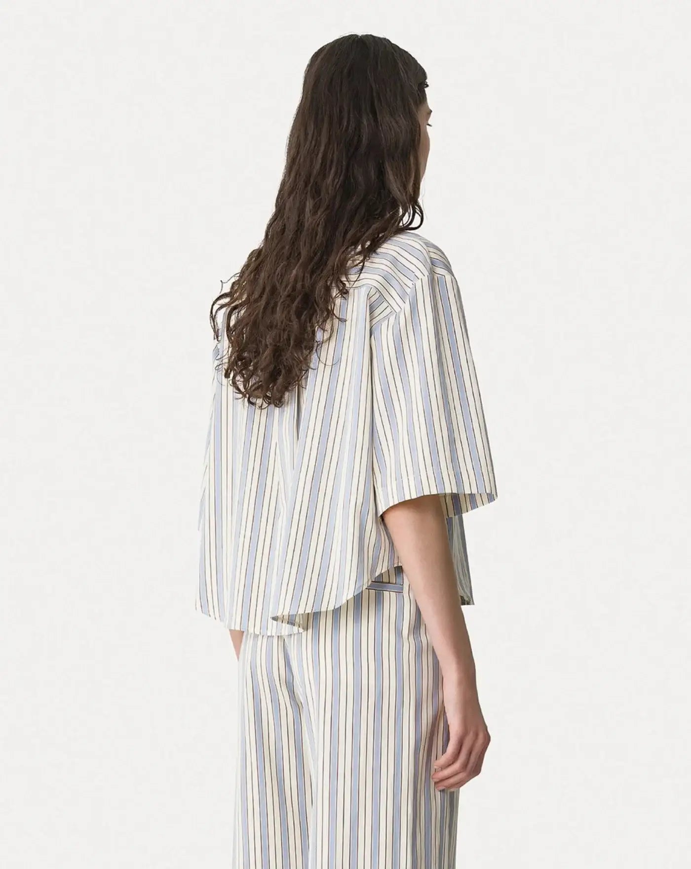 Camisa Forte Forte Sleeved Pinstripe Shirt 14821 5047 FORTE FORTE