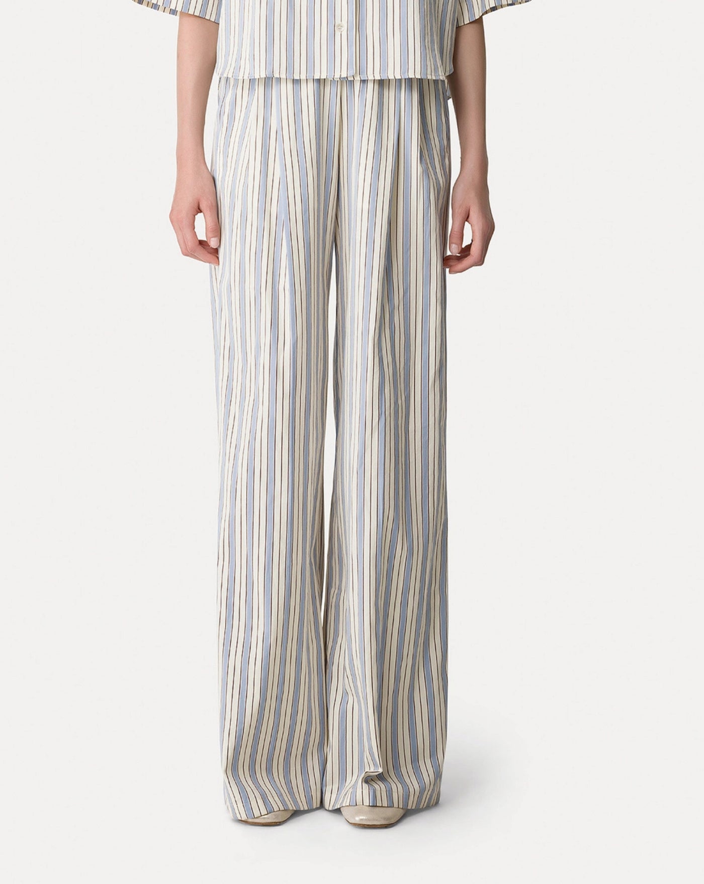 Pantalon Forte Forte Pinstriped Straight Pants 14822 5047 FORTE FORTE