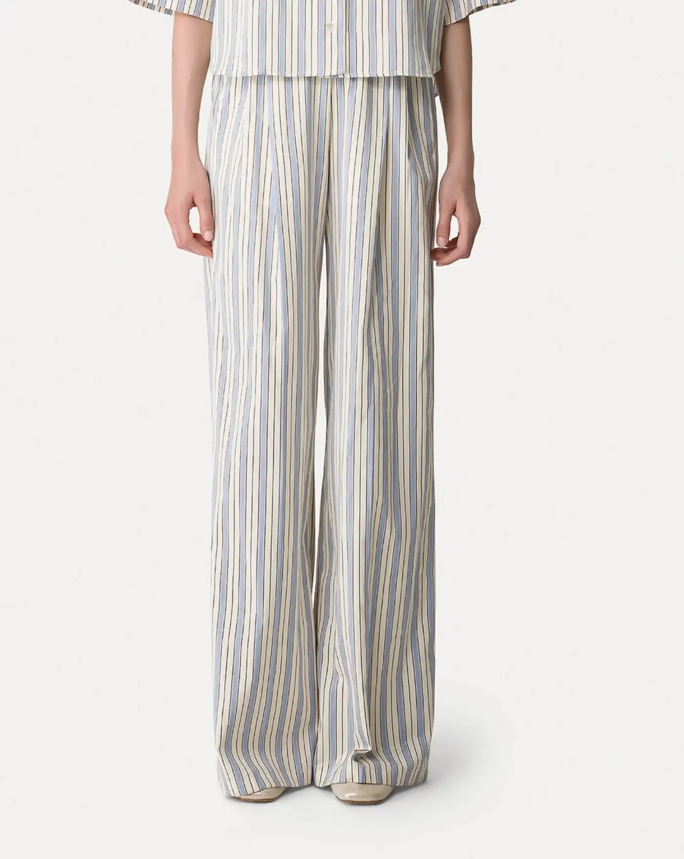 Pantalon Forte Forte Pinstriped Straight Pants 14822 5047 FORTE FORTE