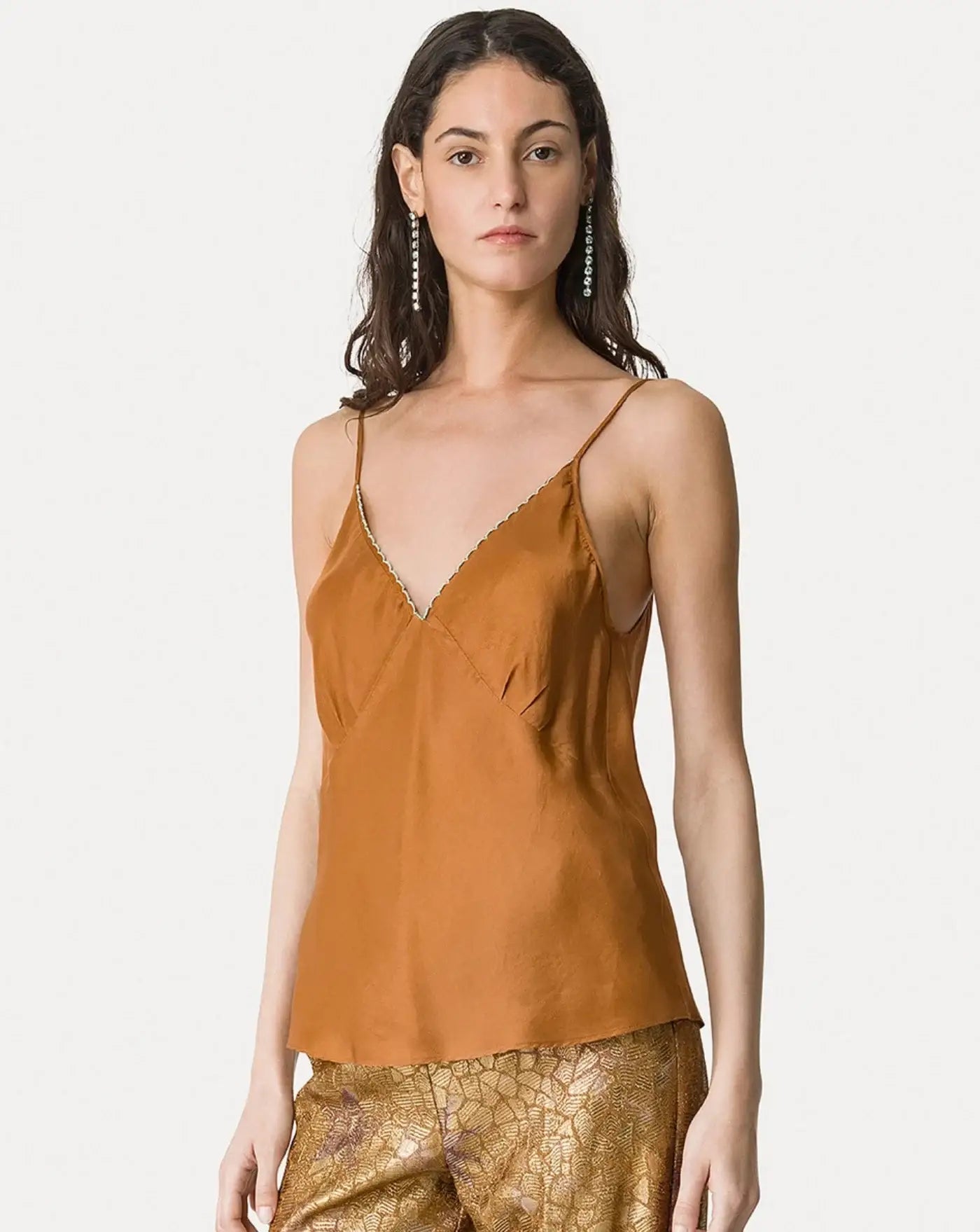 Top Forte Forte Habotai Silk Top With Embroidery 14866 3075 FORTE FORTE