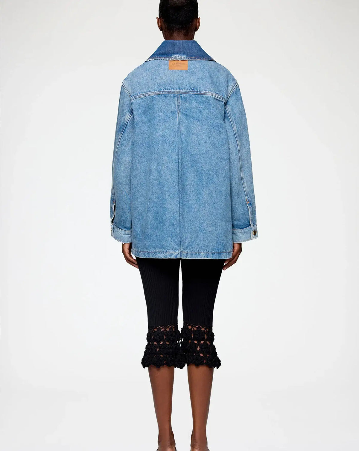 Chaqueta Denim Ganni "patchwork" A1010179 567 MID BLUE VINTAGE GANNI