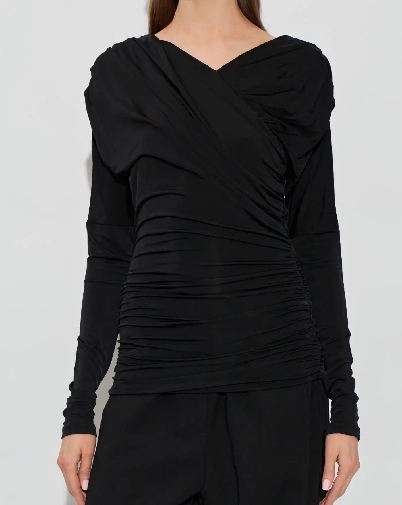 Blusa Ganni Ruched Blouse A1040082 099 GANNI