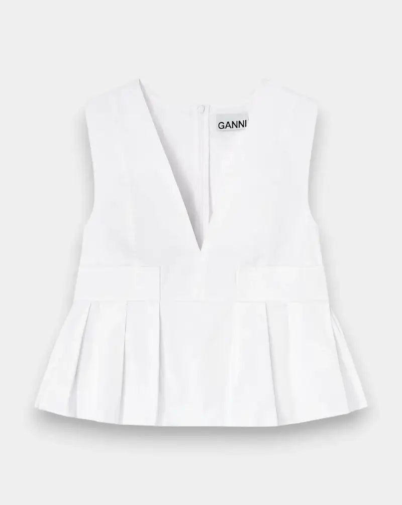 Top Ganni A1040124 151 BRIGHT WHITE GANNI
