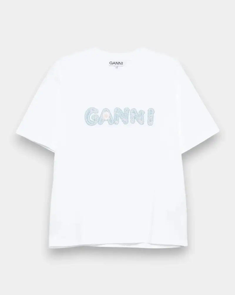 Camiseta Ganni Heavy Cotton Jersey<BR/> A1050188 151 GANNI