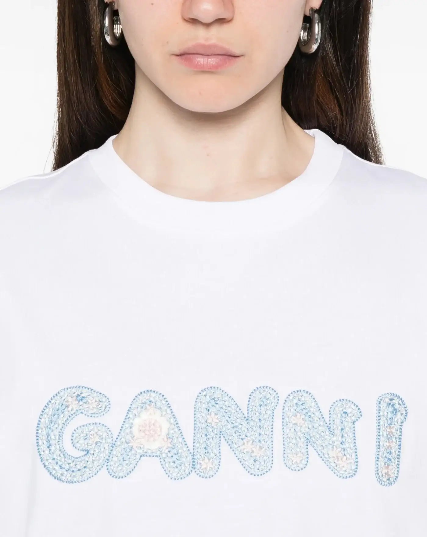 Camiseta Ganni Heavy Cotton Jersey<BR/> A1050188 151 GANNI