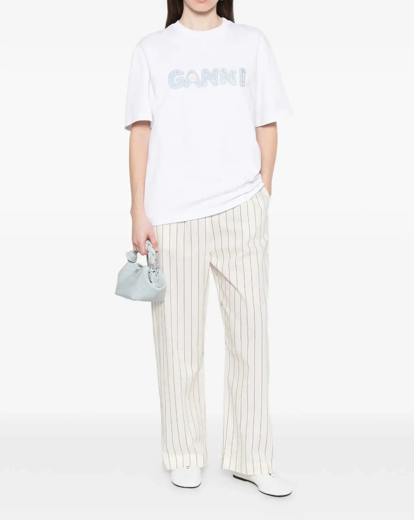 Camiseta Ganni Heavy Cotton Jersey<BR/> A1050188 151 GANNI