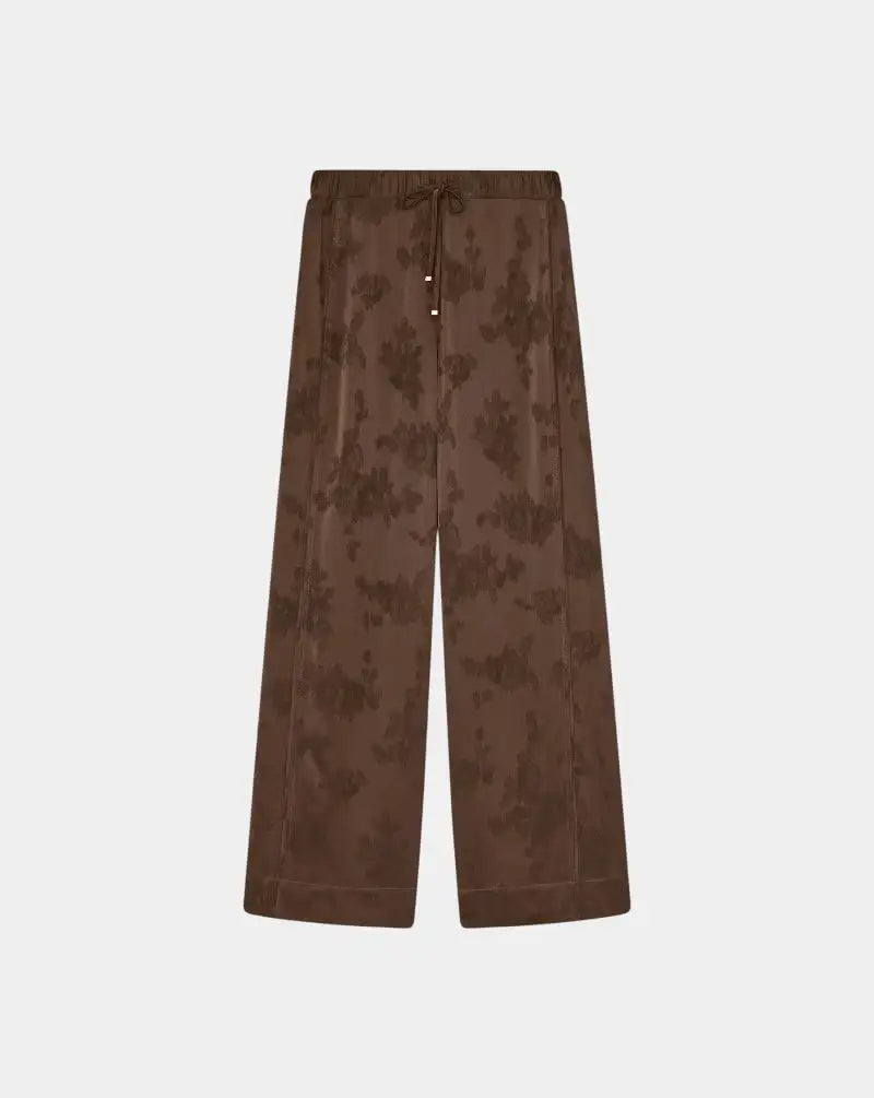Pantalones elásticos de jacquard satinado fluido A1080120 ZWX DEMITASSE GANNI