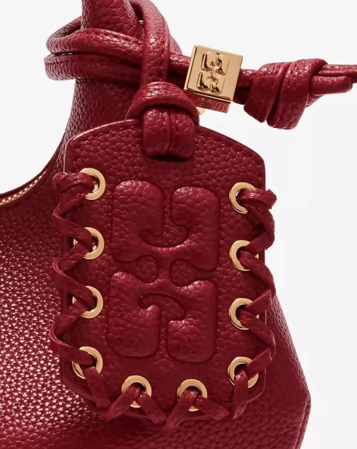 Bolso Ganni Hobo Mini Grained B2070123 06PGOJI BERRY GANNI