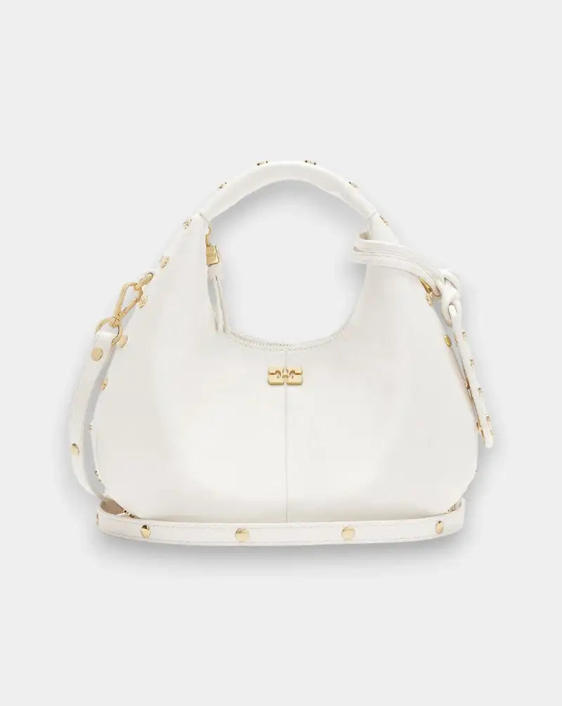 Bolso Ganni Hobo Mini Studs B2070129 135EGRET GANNI