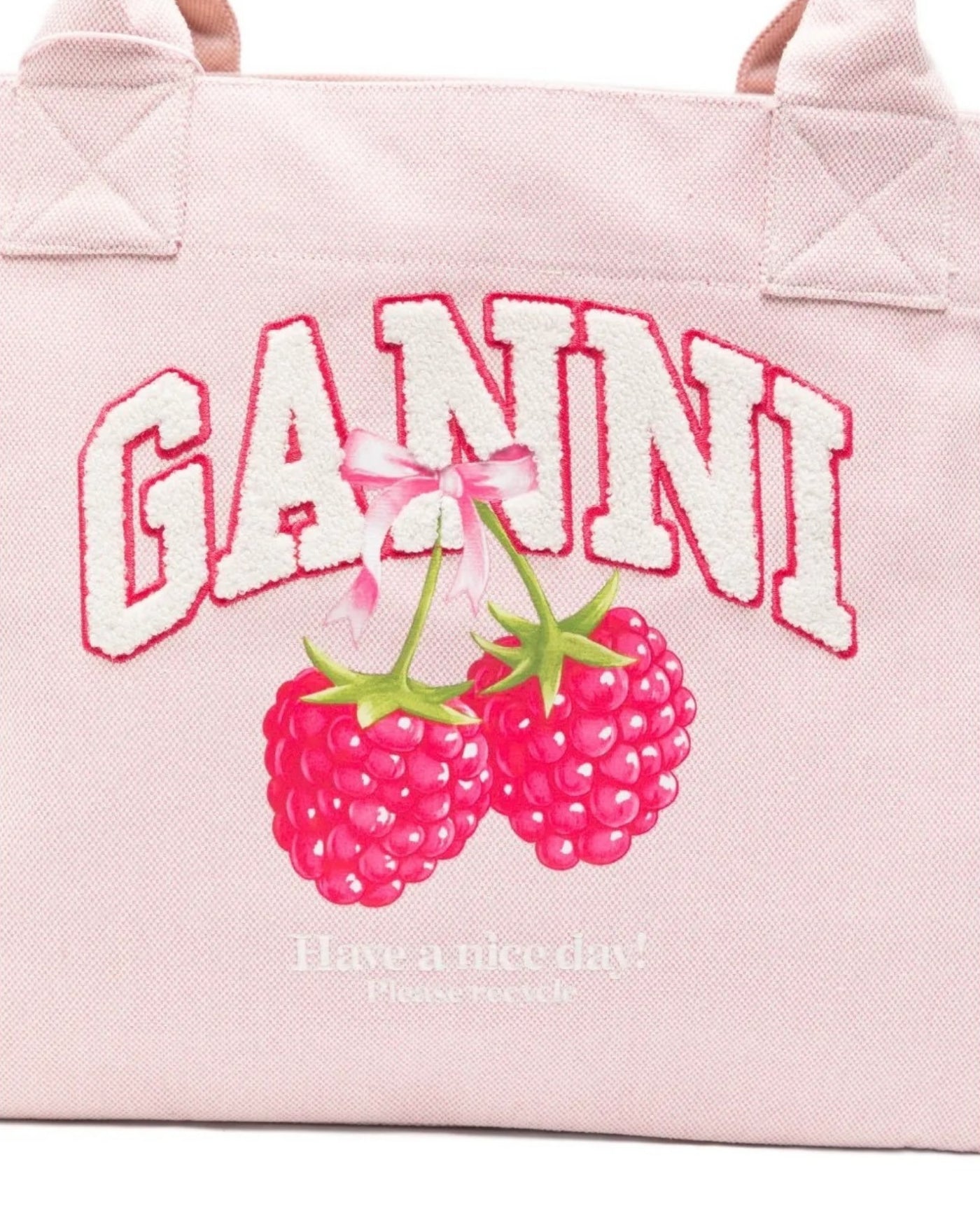 Bolso Ganni Medium Trapeze Shopper Raspberry Print B2110087 135 GANNI
