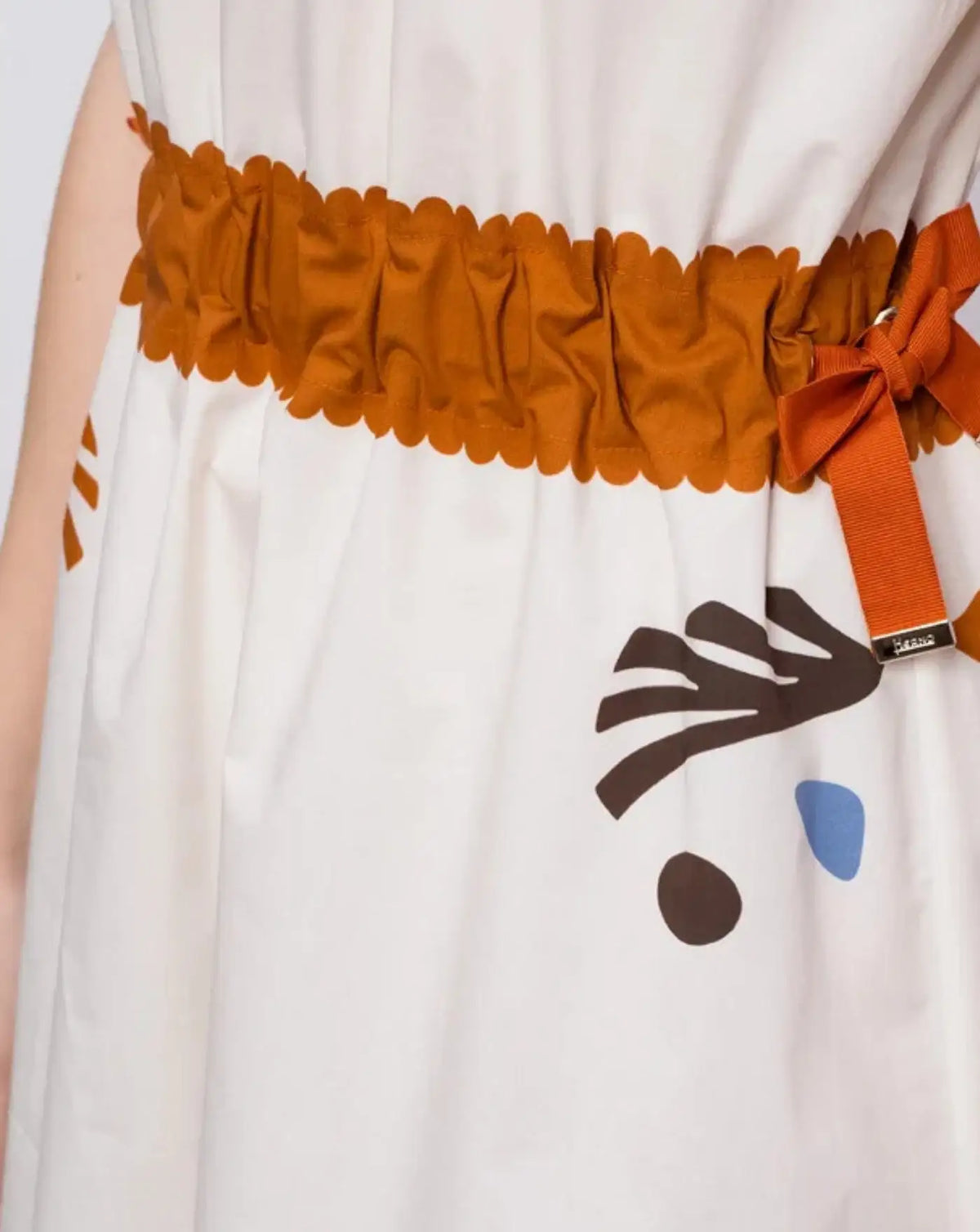 Vestido Herno Printed Belted Maxi Dress AB000080D 133209999 HERNO