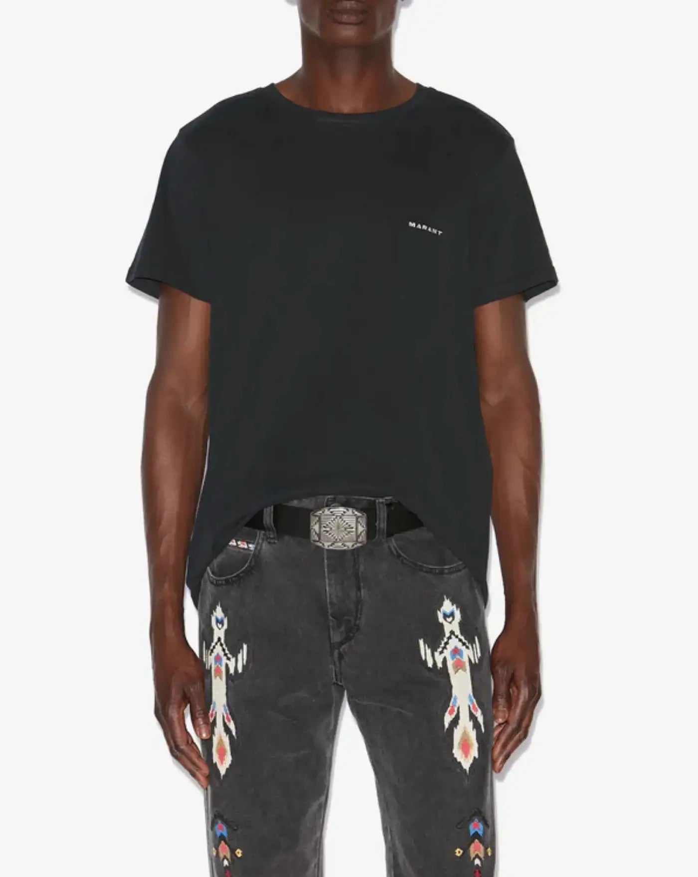 Camiseta Isabel Marant Zafferh Tee TS0047HAB3N13H 01BK ISABEL MARANT