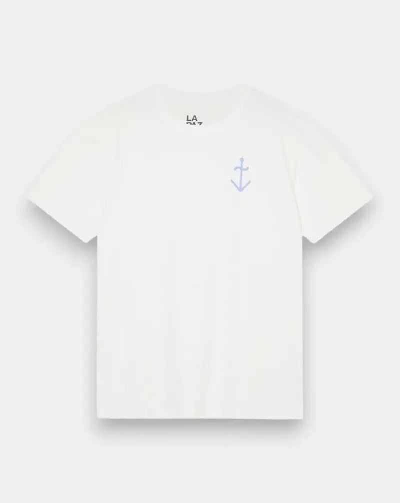 Camiseta La Paz Dantas Logo SS260080220 OFF-WHITE/ WIND BLUE LOGO LA PAZ