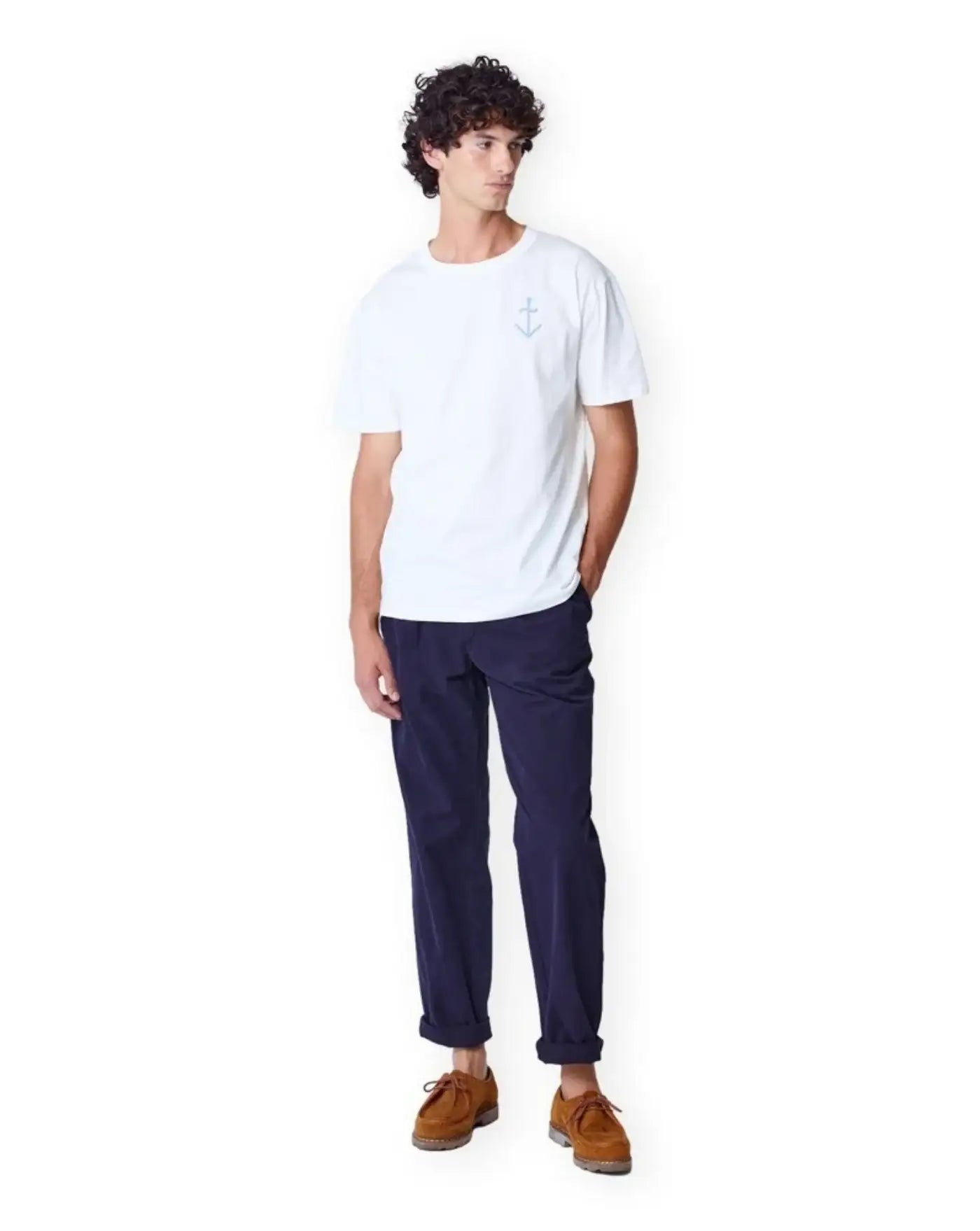 Camiseta La Paz Dantas Logo SS260080220 OFF-WHITE/ WIND BLUE LOGO LA PAZ