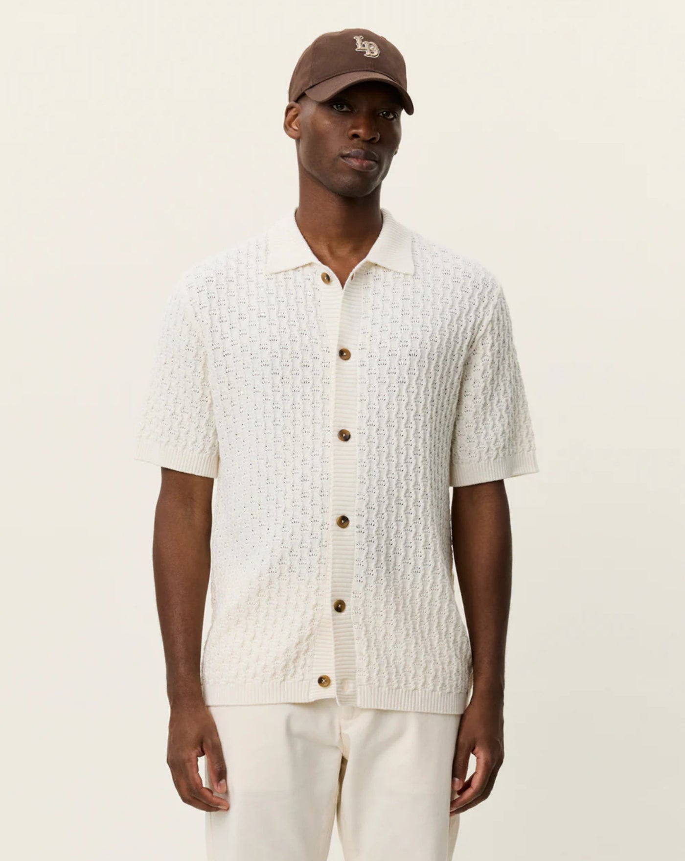 Camisa Les Deux Gespertus Knitted Shirt 1001301 211EGGNOG WHITE LES DEUX