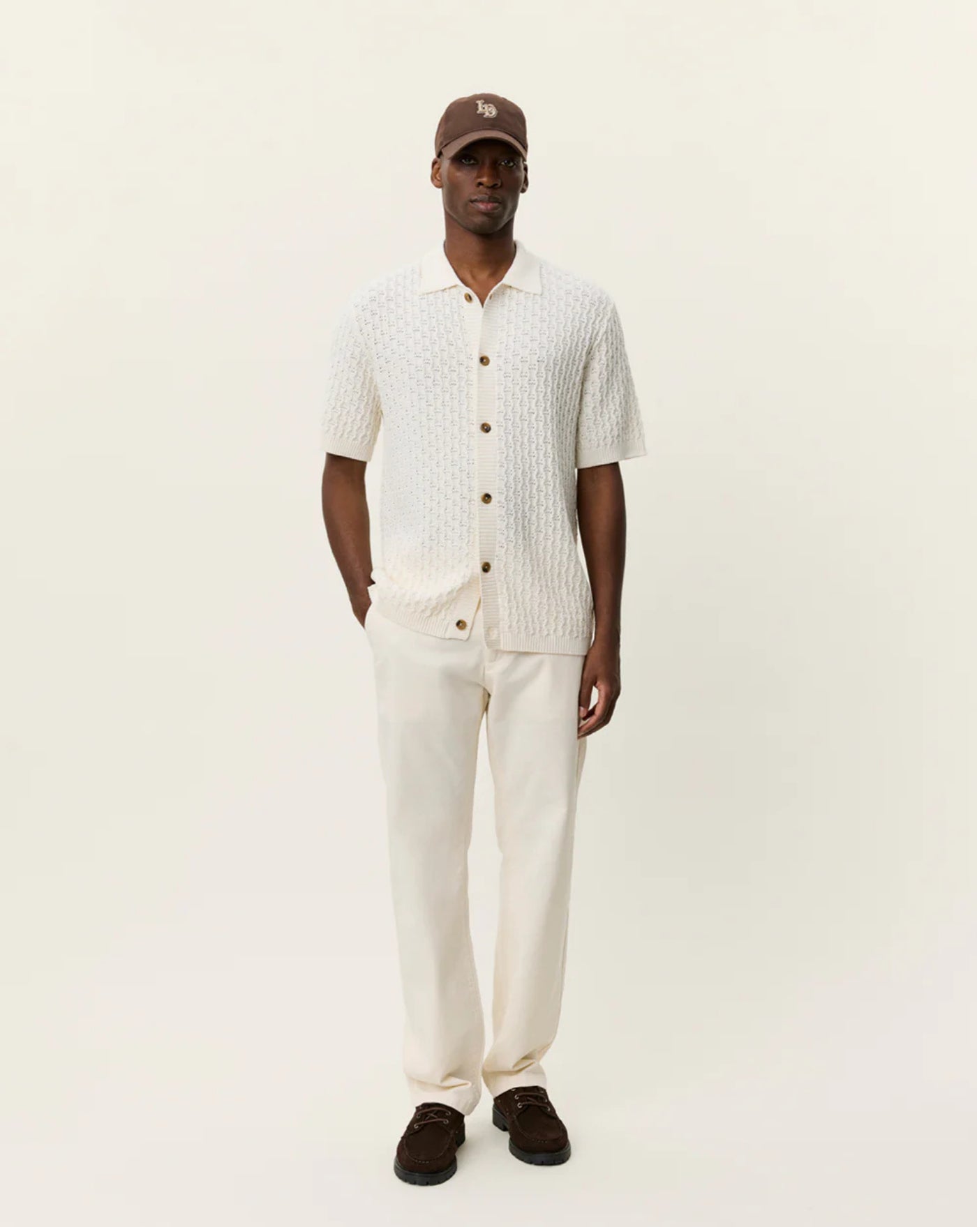 Camisa Les Deux Gespertus Knitted Shirt 1001301 211EGGNOG WHITE LES DEUX