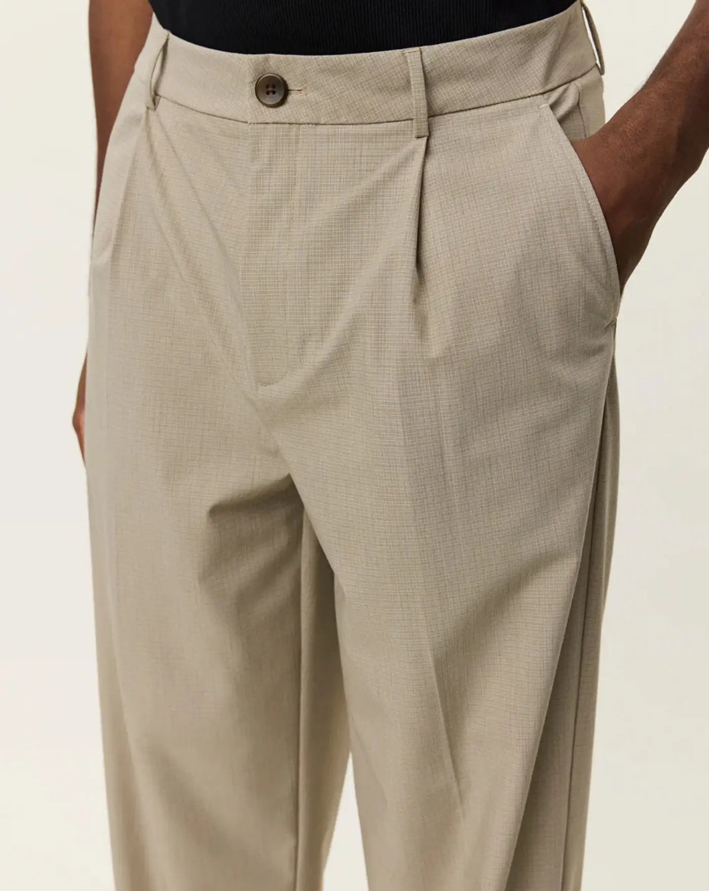 Pantalon Les Deux Reece Pleated Mini Check Pants 1001321 810 LES DEUX