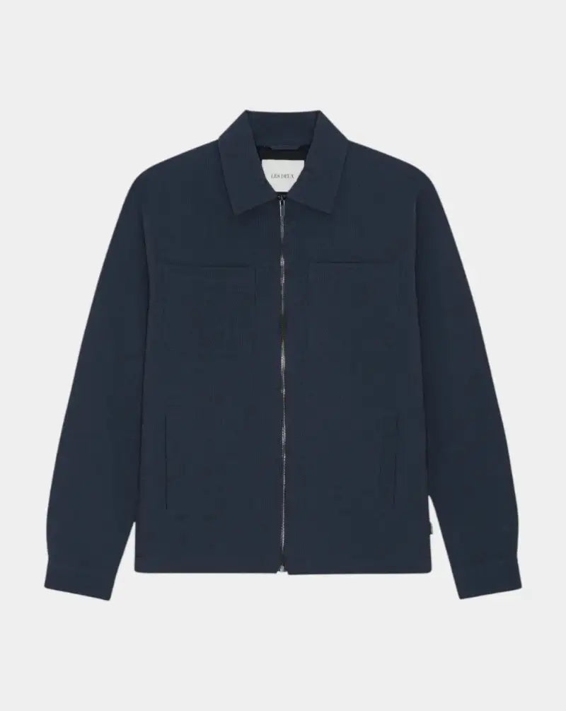 Chaqueta Les Deux Marseille Seersucker Zipper Jacket 1001366 460 LES DEUX