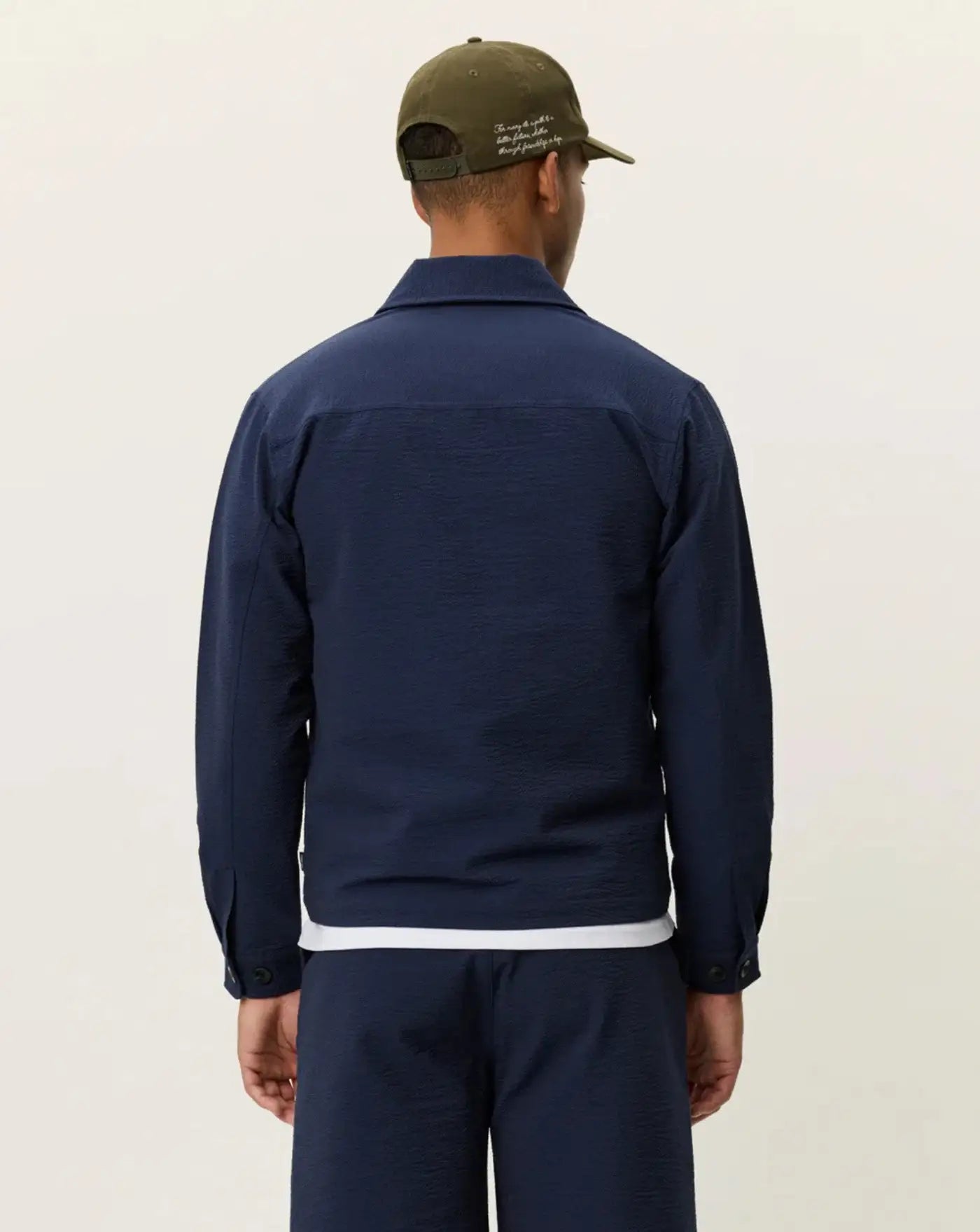 Chaqueta Les Deux Marseille Seersucker Zipper Jacket 1001366 460 LES DEUX